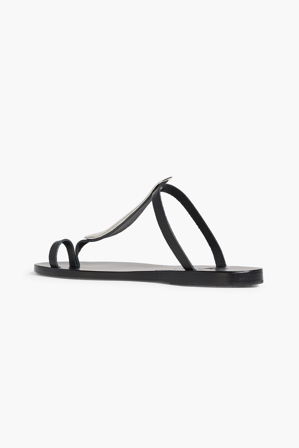 Ancient Greek Sandals Round-toe Slippers In Black