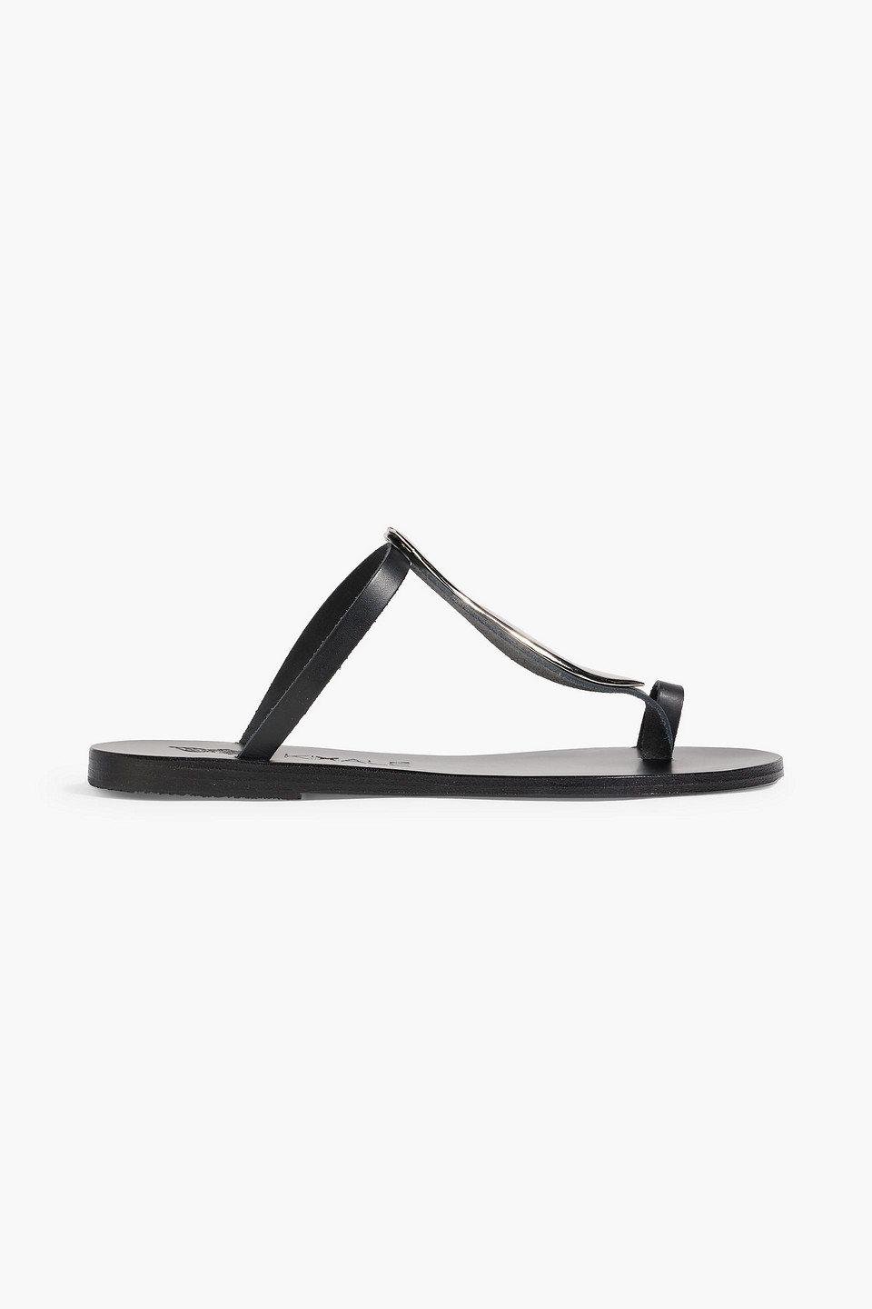 Ancient Greek Sandals Kimalé Awa Embellished Leather Sandals In Black