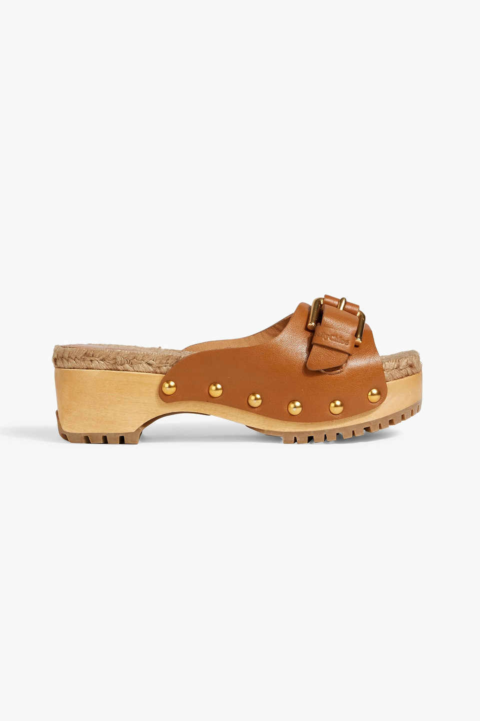 See By Chloé Jolie Studded Leather Clogs In Tan