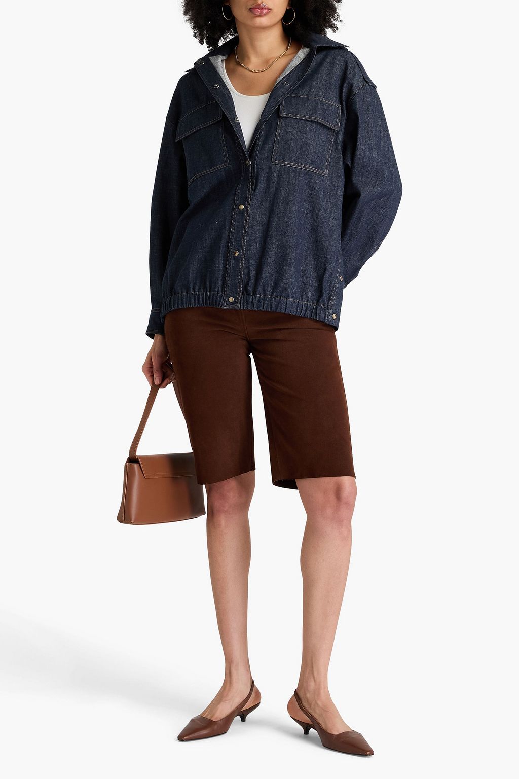 BRUNELLO CUCINELLI Jeansjacke mit Zierperlen