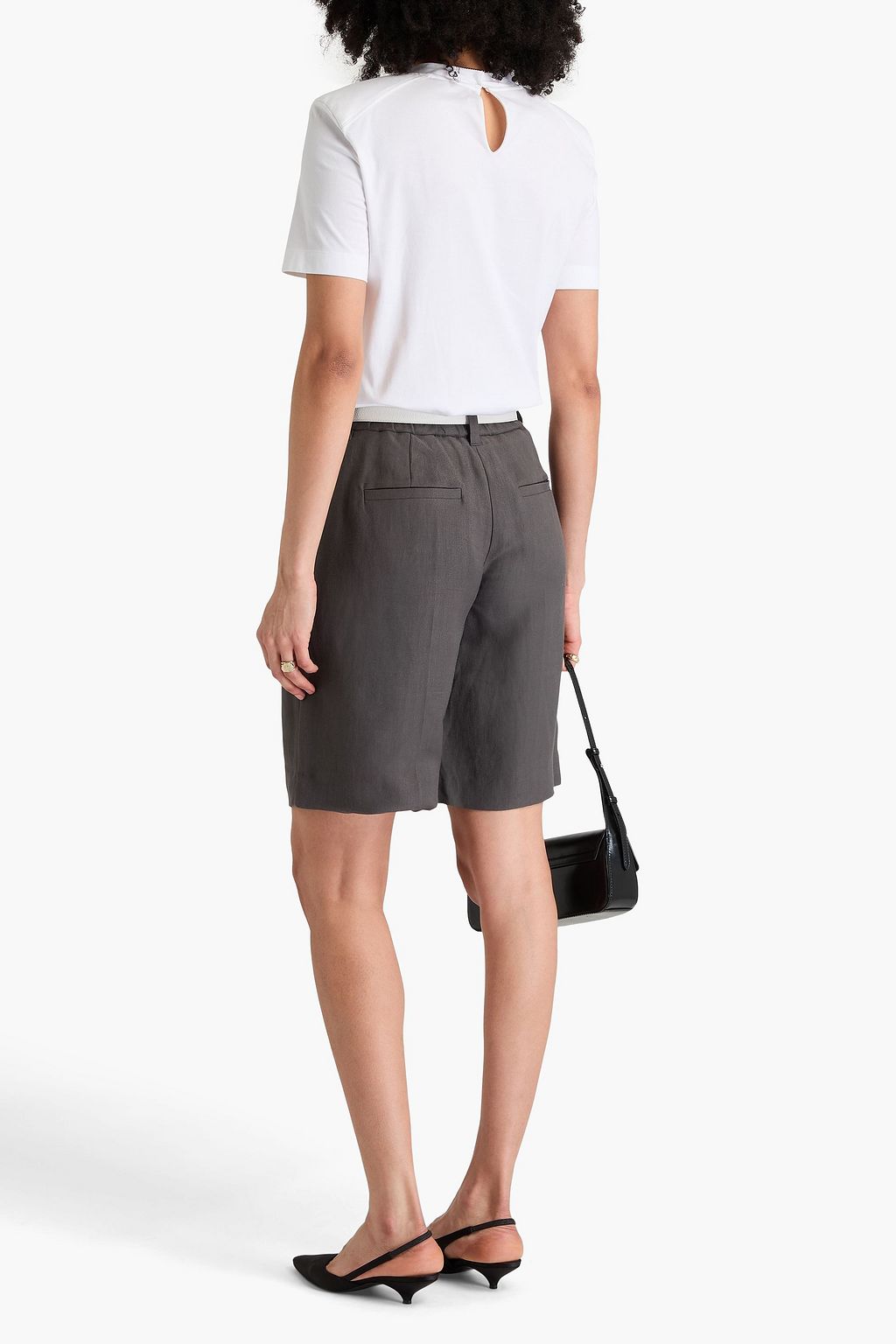 BRUNELLO CUCINELLI コットンジャージー Tシャツ ビーズ付き
