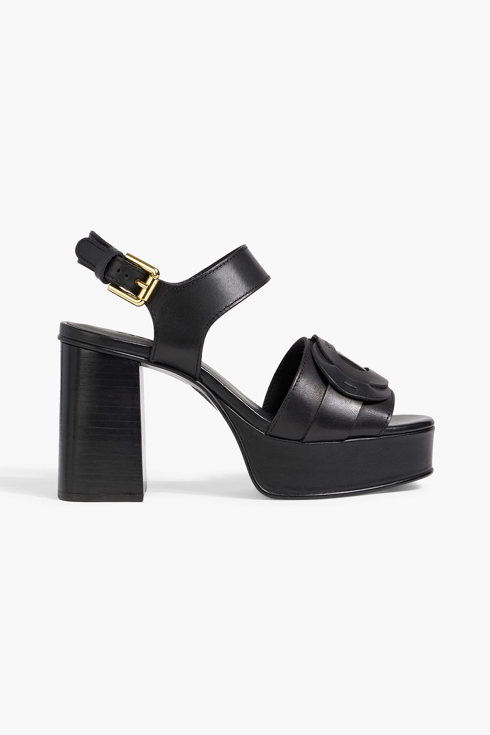 See By Chloé Loys Leather Platform Sandals In Black