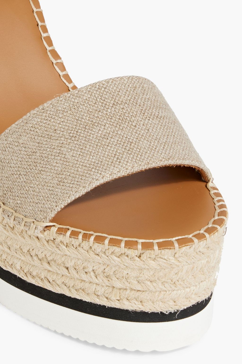 SEE BY CHLOÉ Glyn leather and canvas espadrille wedge sandals