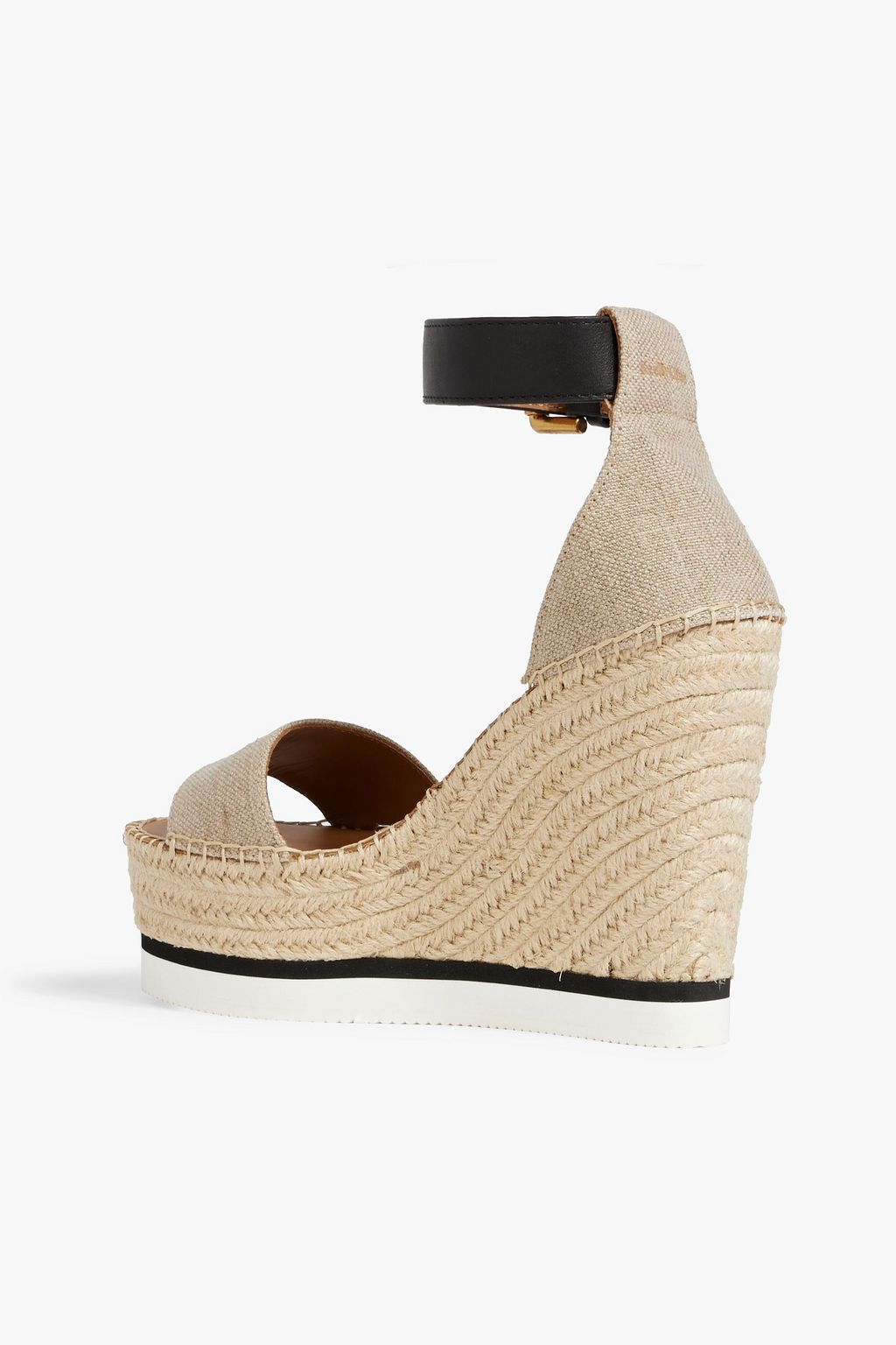 SEE BY CHLOÉ Glyn leather and canvas espadrille wedge sandals