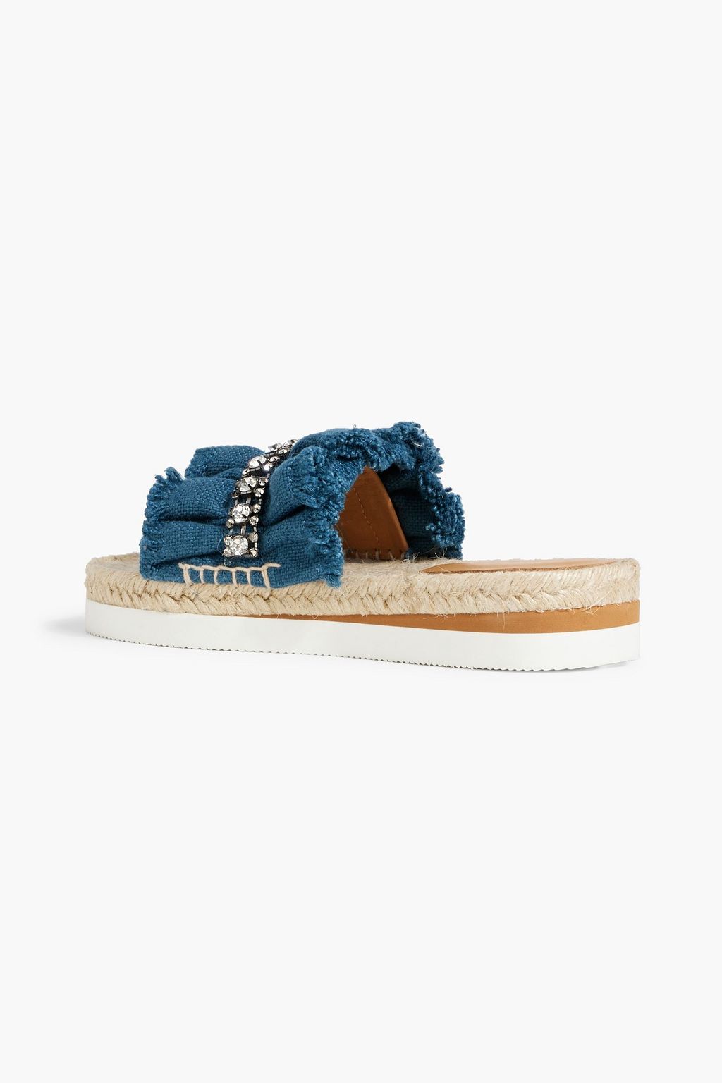 SEE BY CHLOÉ Mollie crystal-embellished canvas slides