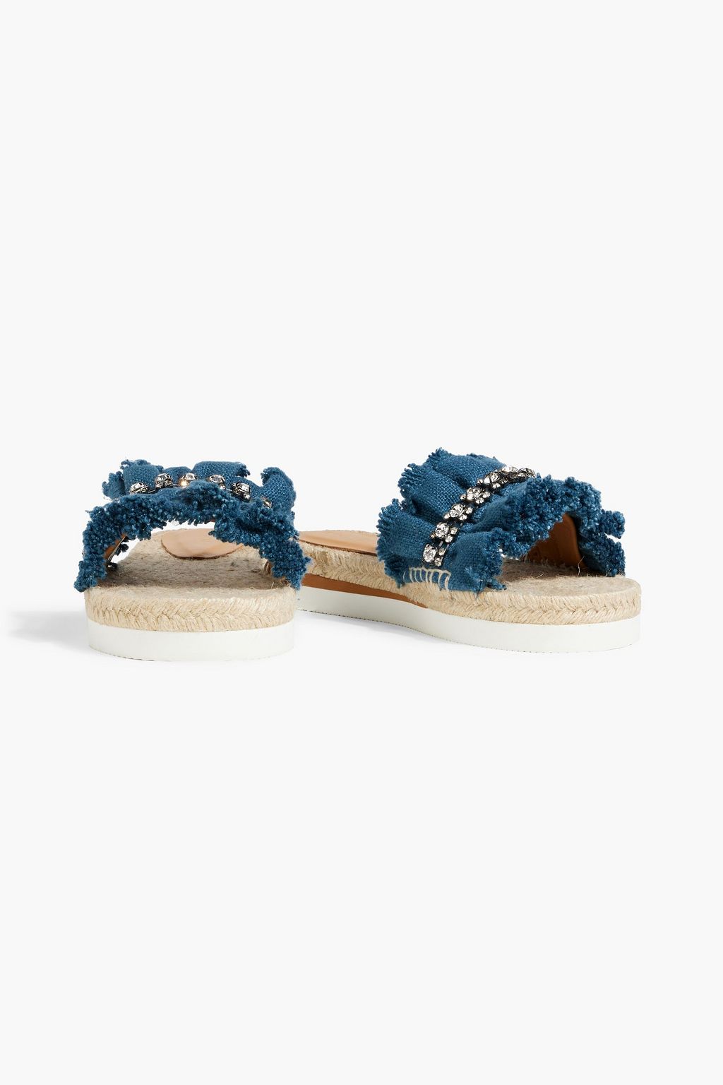 SEE BY CHLOÉ Mollie crystal-embellished canvas slides