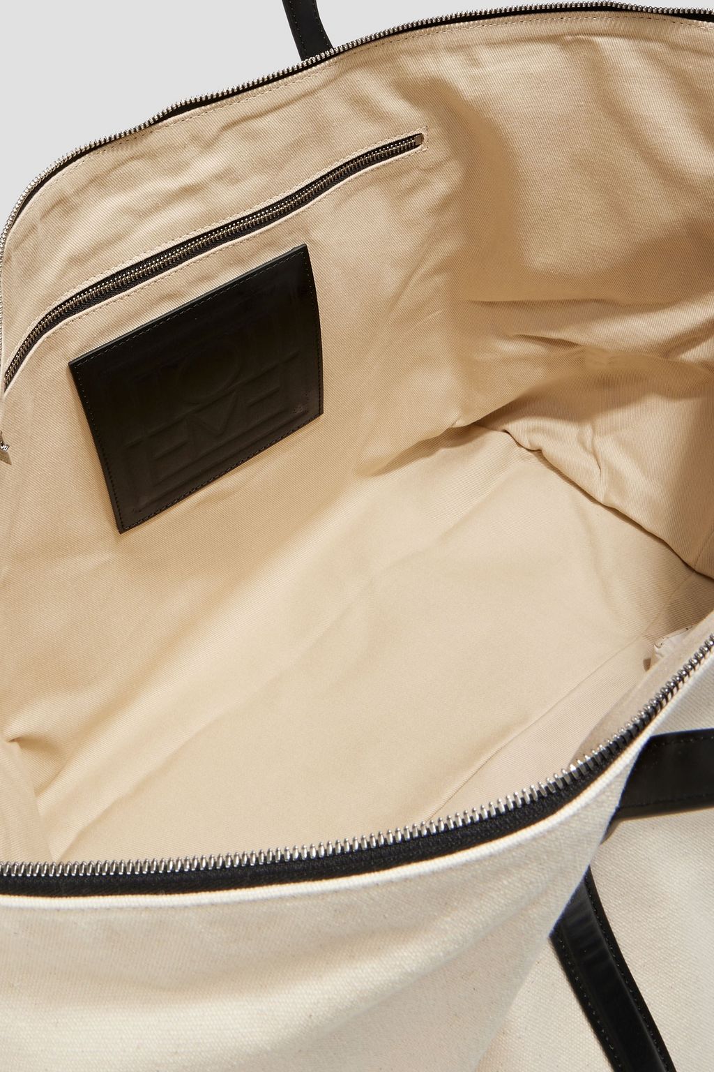 TOTEME Leather-trimmed canvas weekend bag