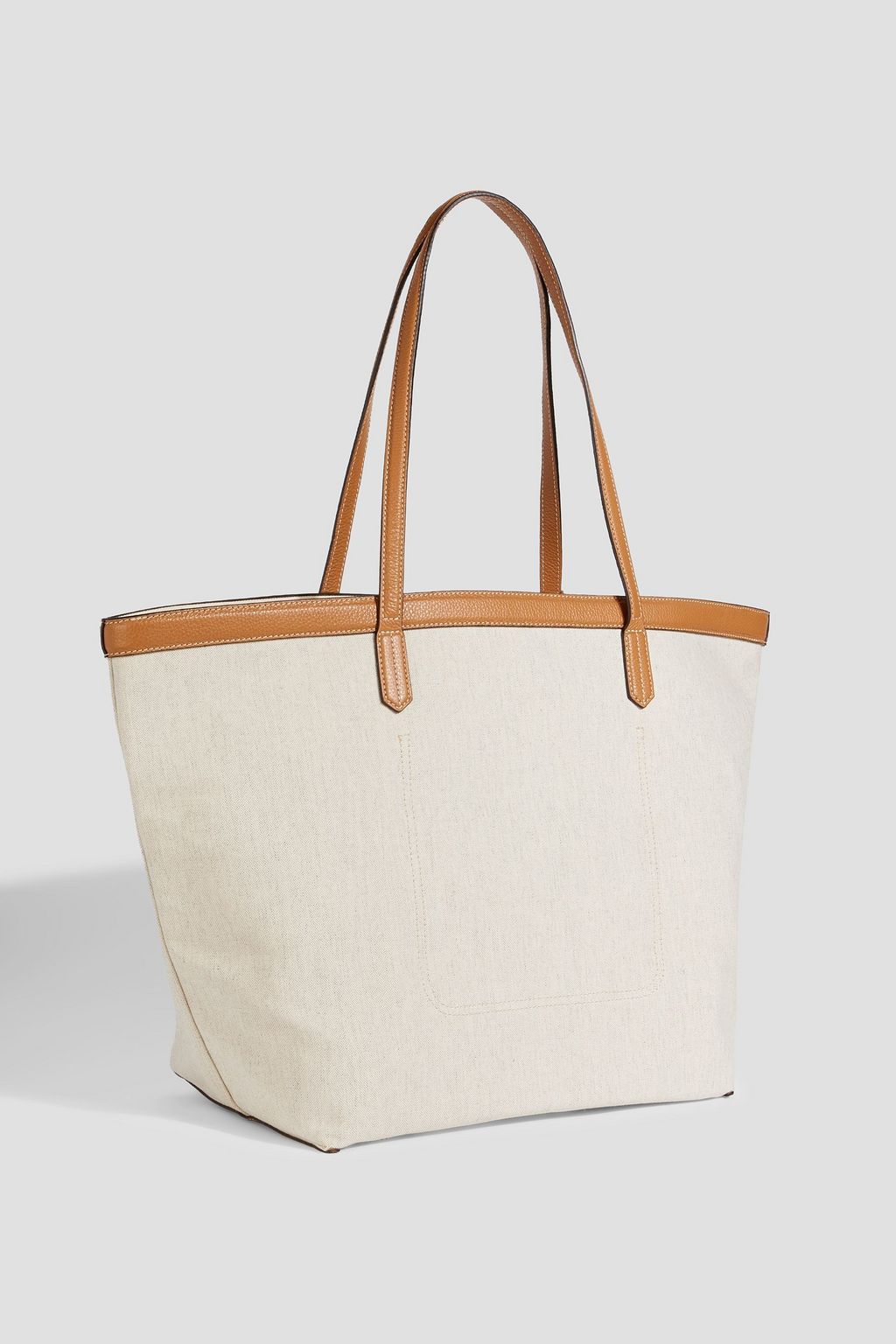 TOTEME Leather-trimmed canvas tote