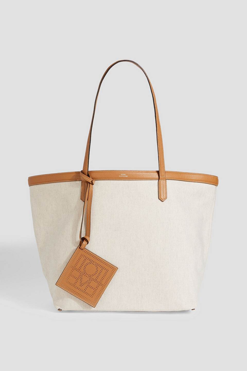 Totême Leather-trimmed Canvas Tote