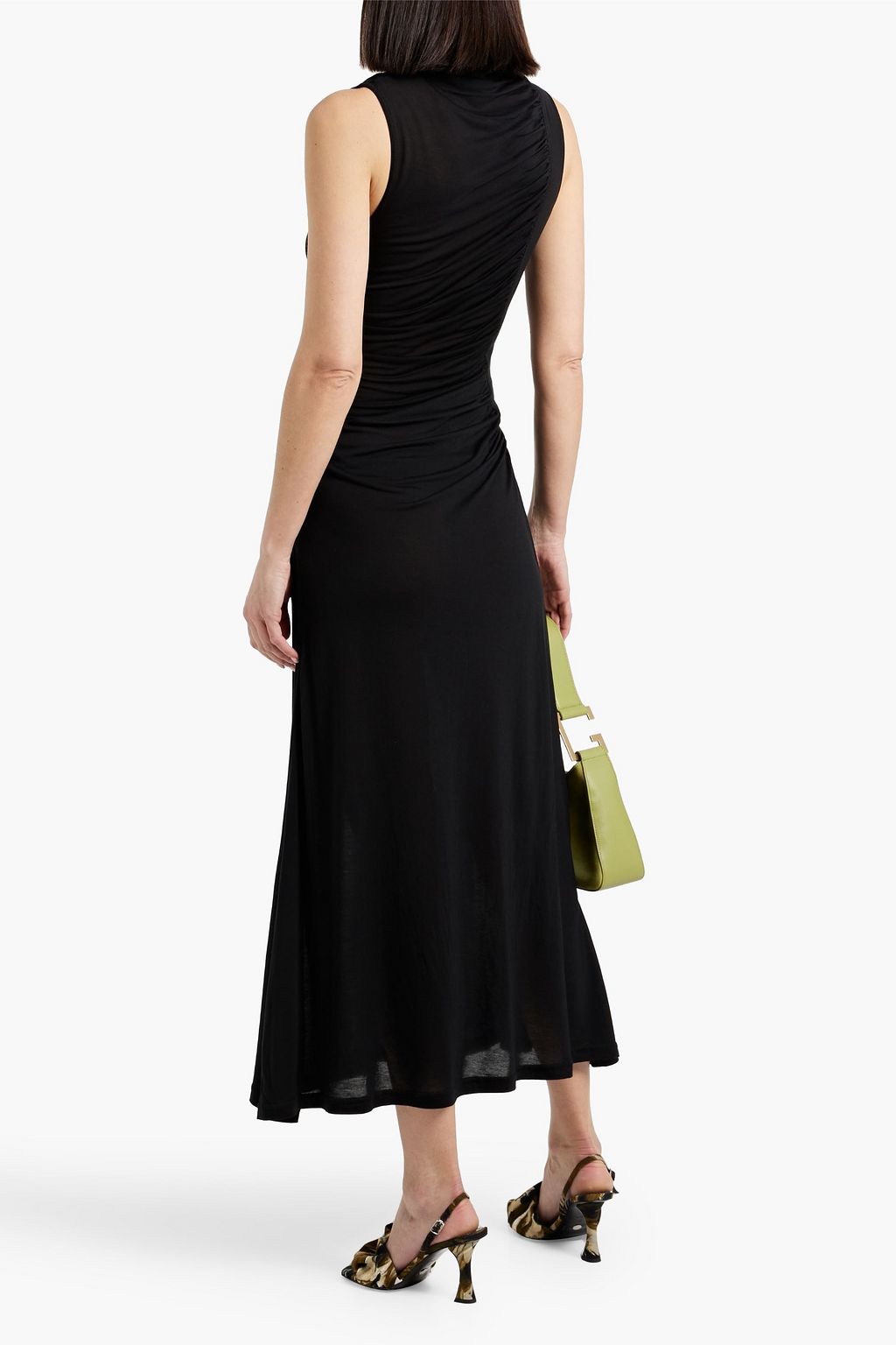 ULLA JOHNSON Livia ruched Lyocell-jersey midi dress