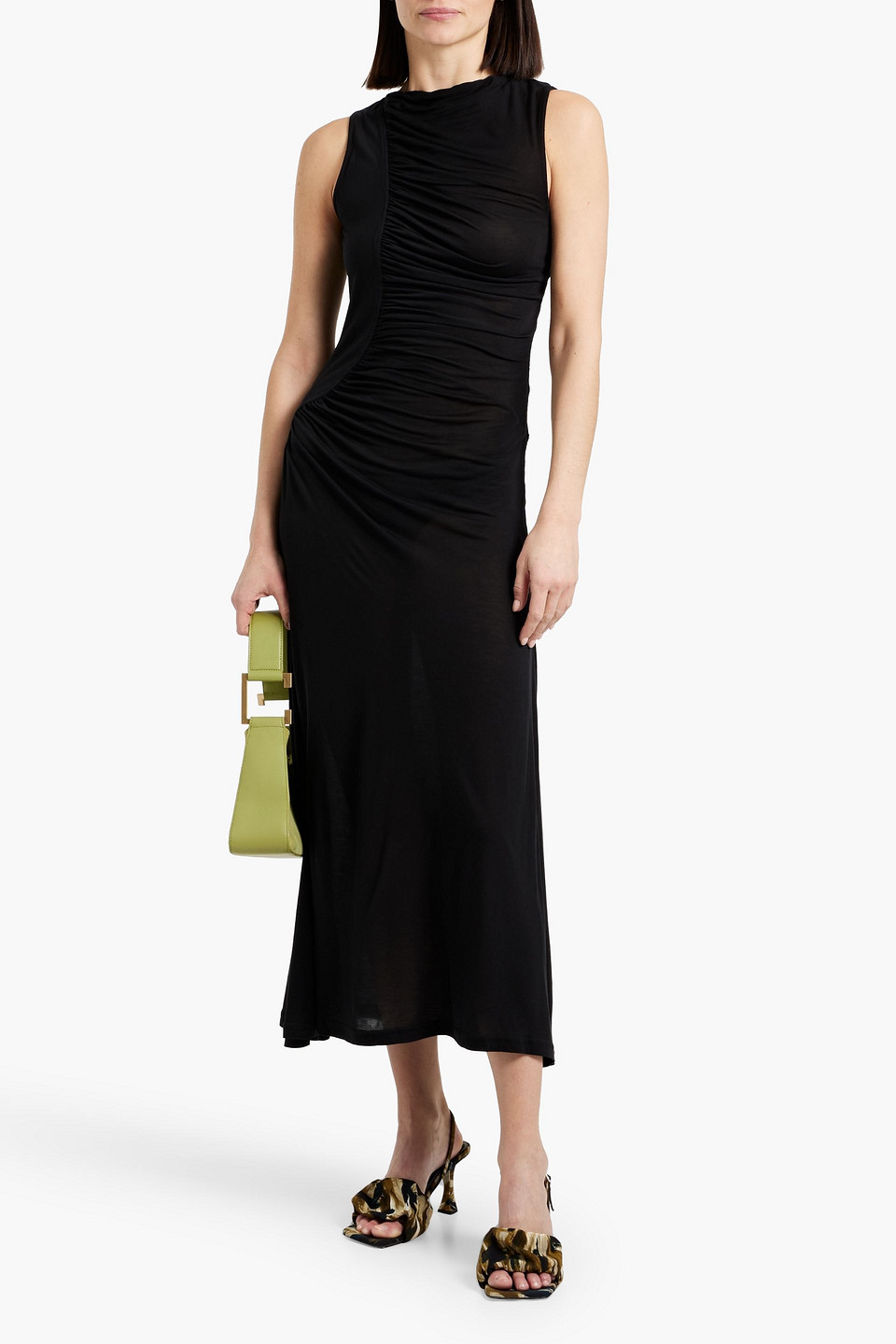Ulla Johnson Livia Ruched Lyocell-jersey Midi Dress