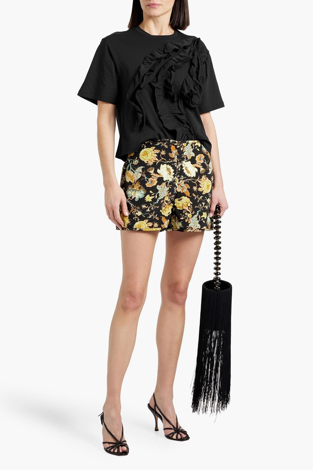 ULLA JOHNSON Cade silk shorts