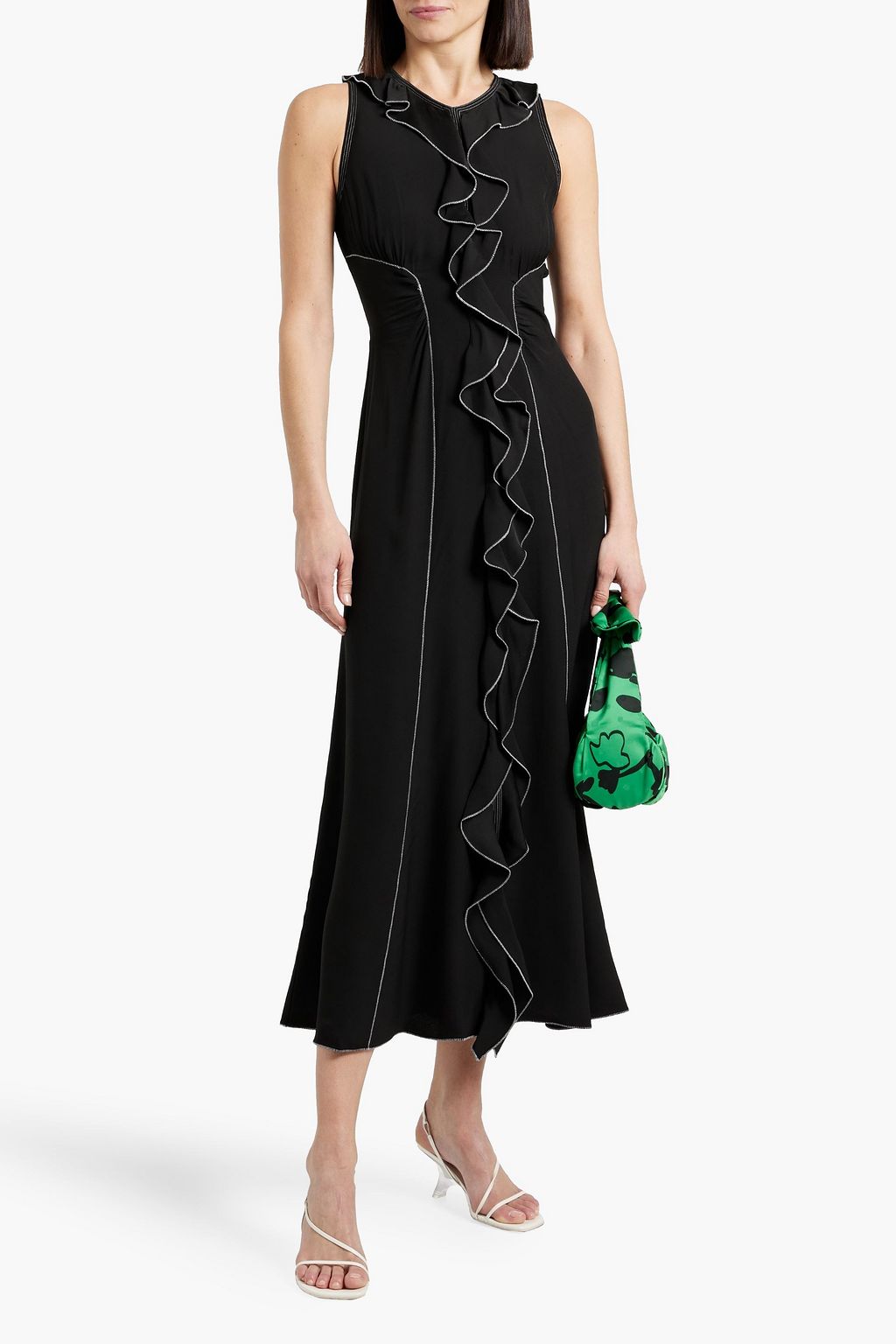 ULLA JOHNSON Lille ruffled crepe midi dress