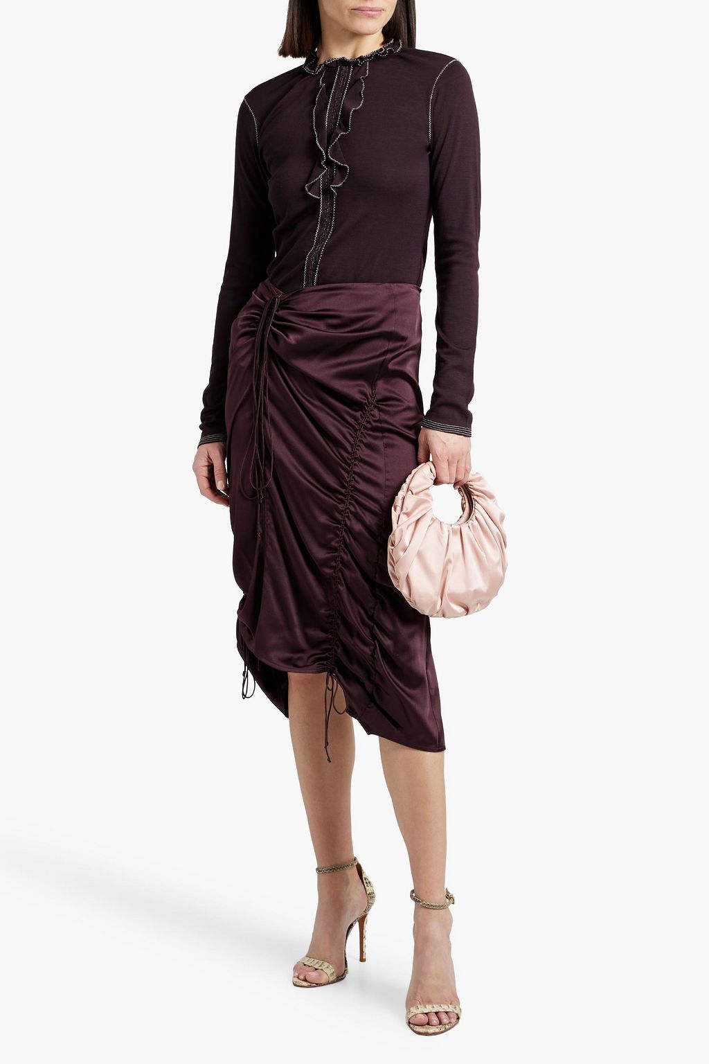 ULLA JOHNSON Asha ruffled wool top