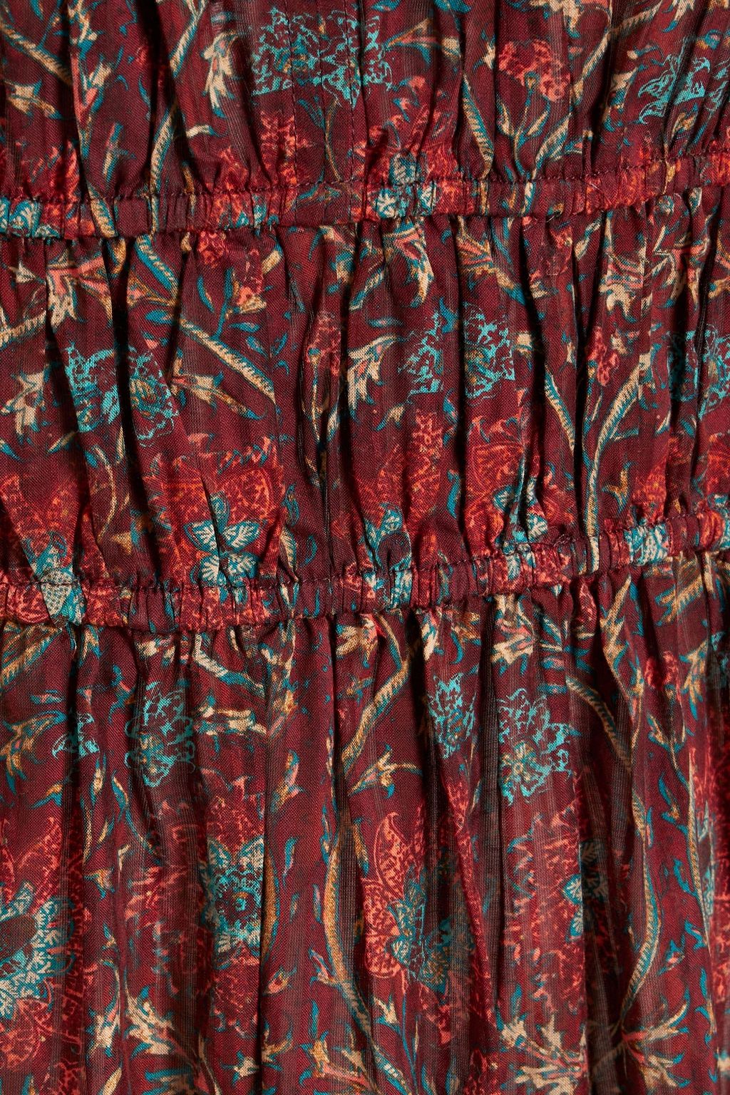 ULLA JOHNSON Val printed cotton-blend mini dress