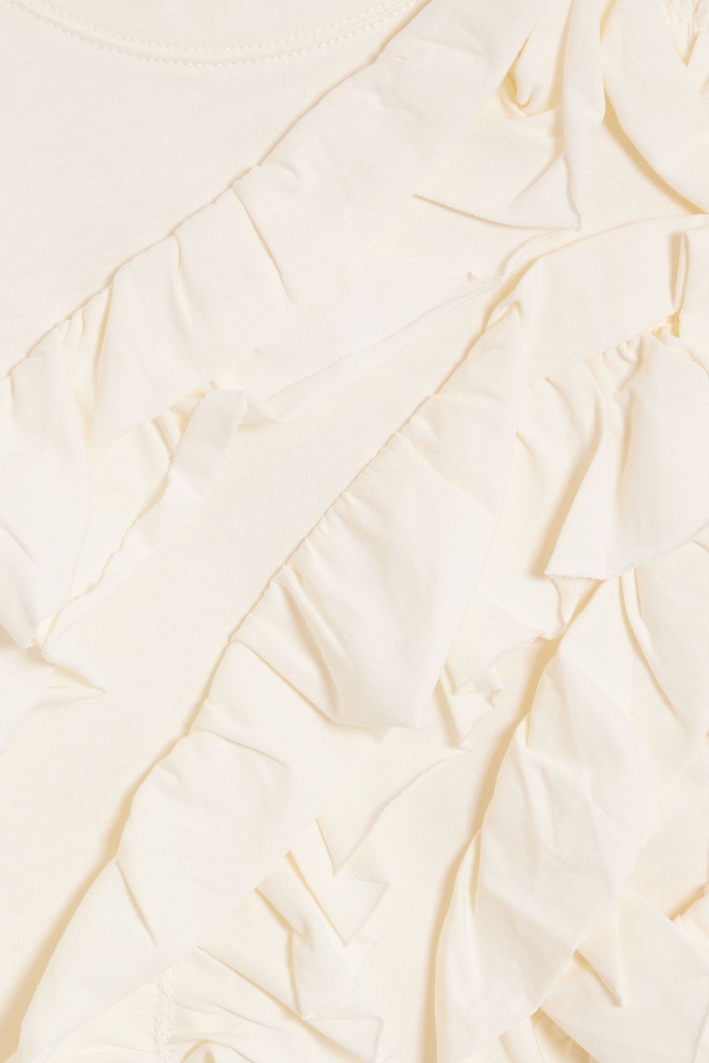 ULLA JOHNSON Aris ruffled cotton-jersey top