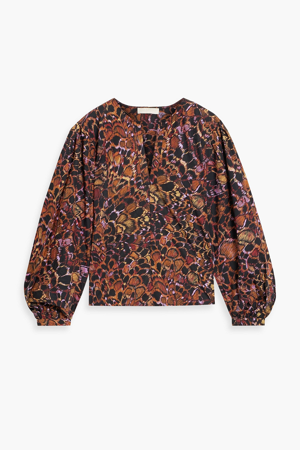 Ulla Johnson Llara Printed Cotton-poplin Top