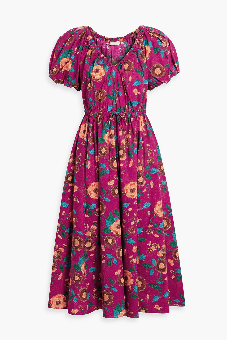 Ulla Johnson Vika Printed Cotton-poplin Midi Dress