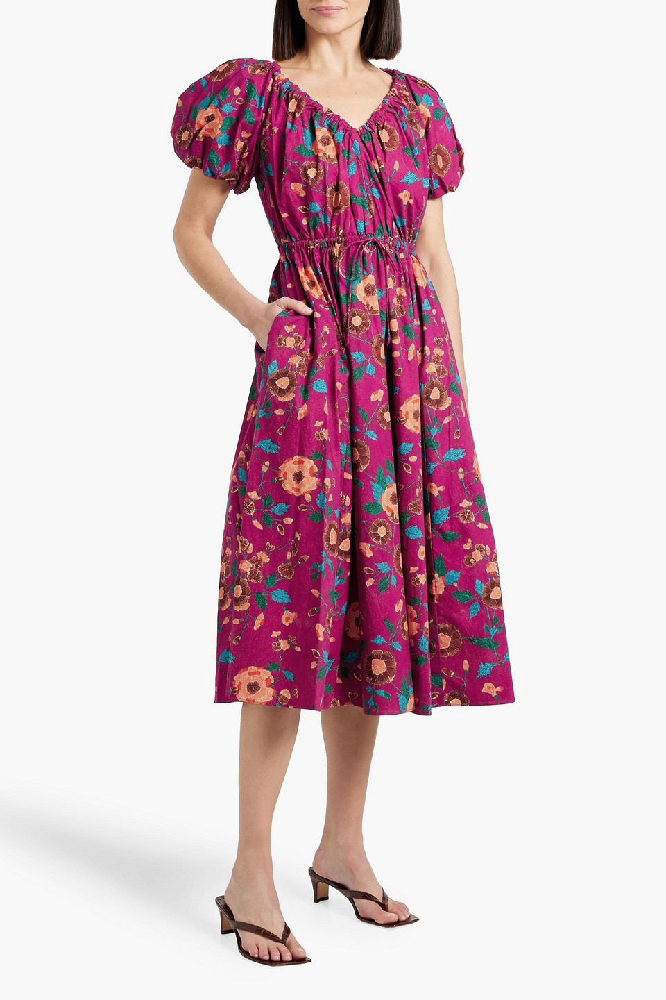 Ulla Johnson Vika Balloon-sleeve Cotton Midi Dress