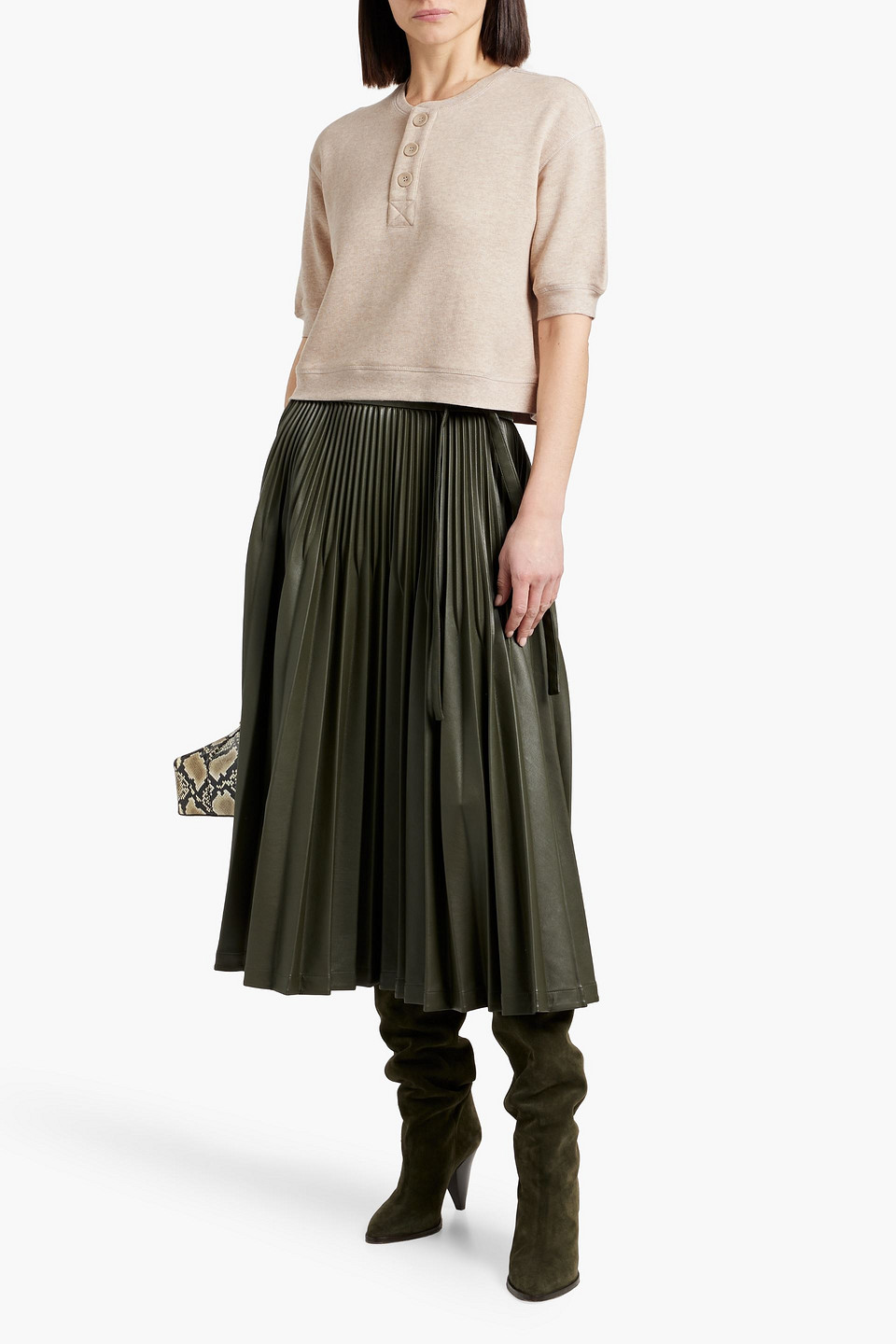 Shop Ulla Johnson Blake French Cotton-blend Terry Top