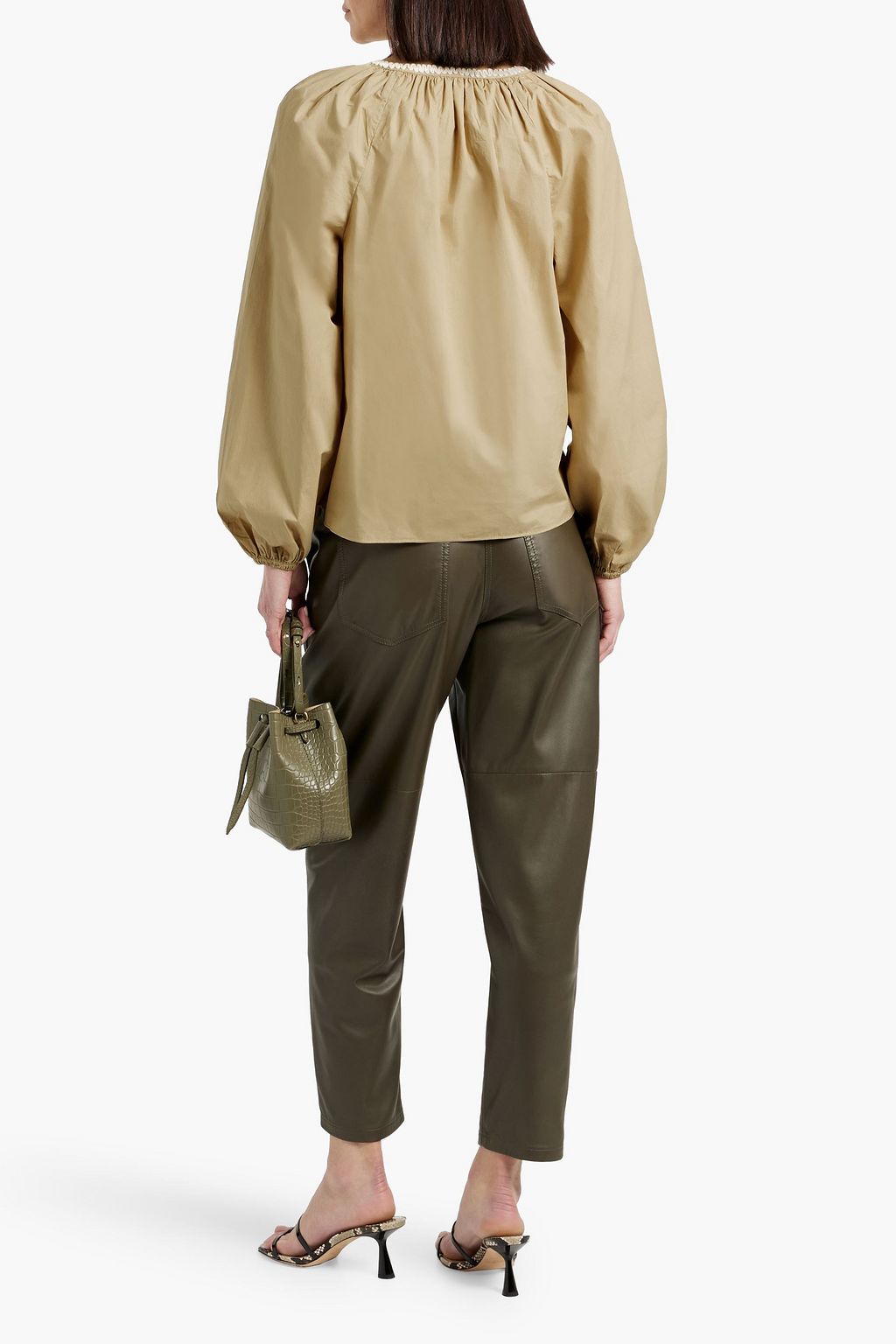 ULLA JOHNSON Agatha cotton-poplin blouse