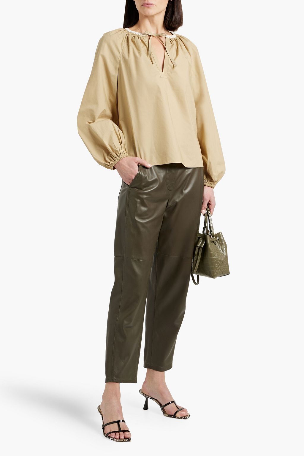 ULLA JOHNSON Agatha cotton-poplin blouse
