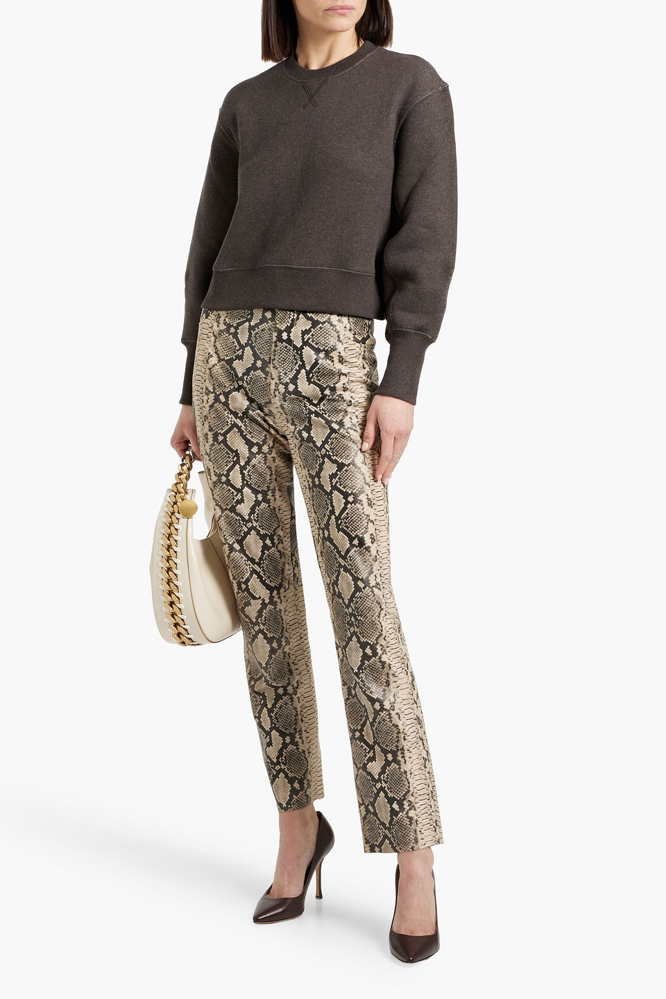 Ulla Johnson Lumi French Cotton-terry Sweatshirt In Brown