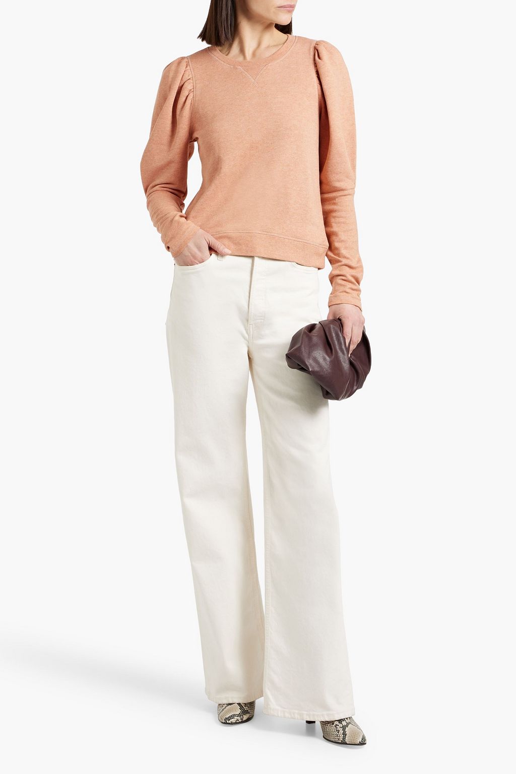 ULLA JOHNSON Philo French cotton-blend terry sweatshirt