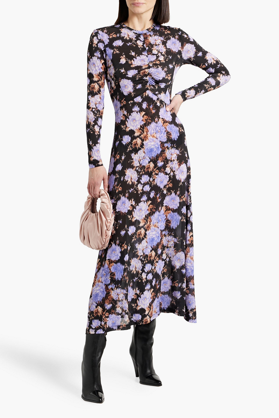 Ulla Johnson Naia Printed Jersey Long-sleeve Maxi Dress