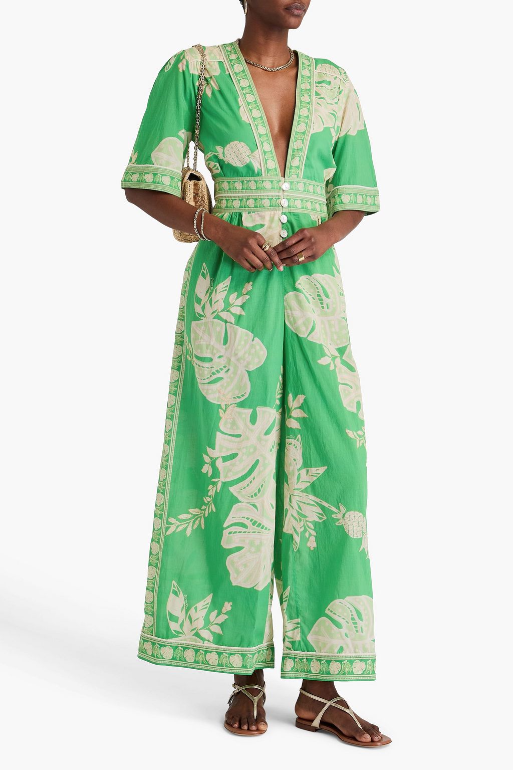 FARM RIO Bedruckter Jumpsuit aus Baumwollmusselin