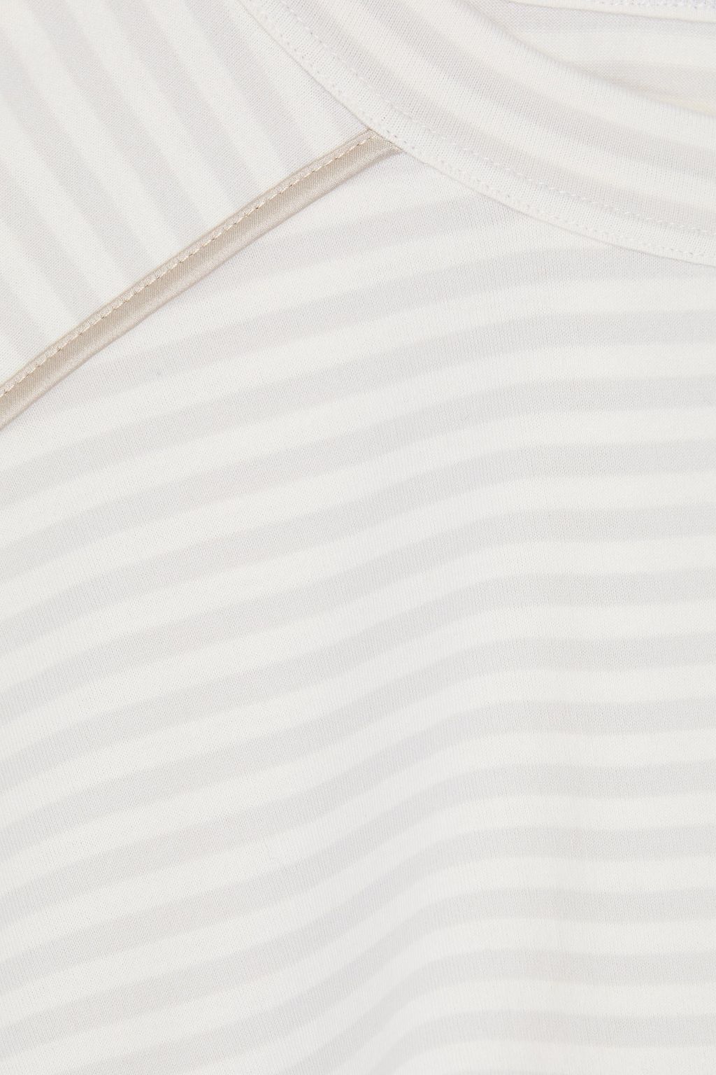 BRUNELLO CUCINELLI コットンジャージー Tシャツ ビーズ付き ストライプ