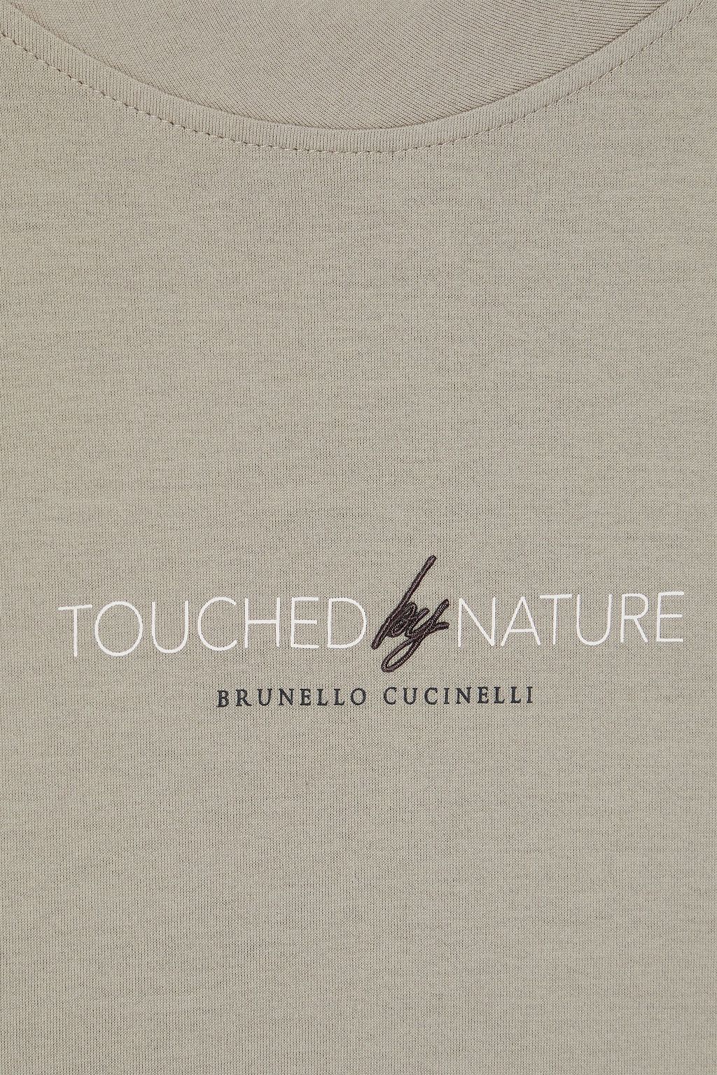BRUNELLO CUCINELLI Printed cotton-jersey T-shirt