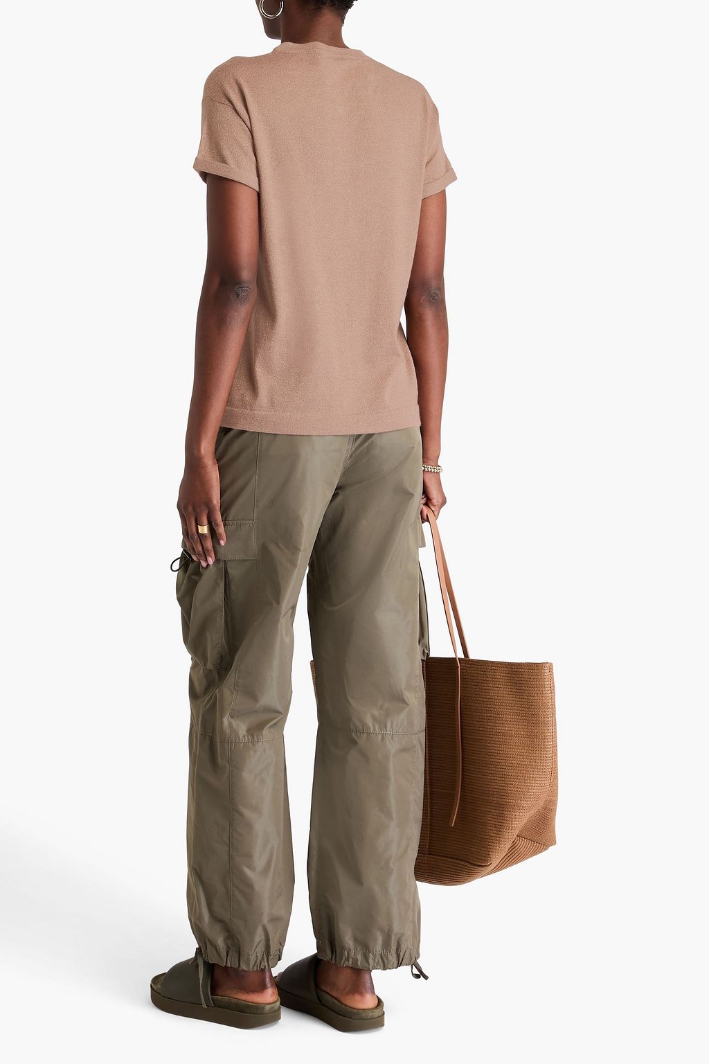 BRUNELLO CUCINELLI Metallic cashmere-blend T-shirt