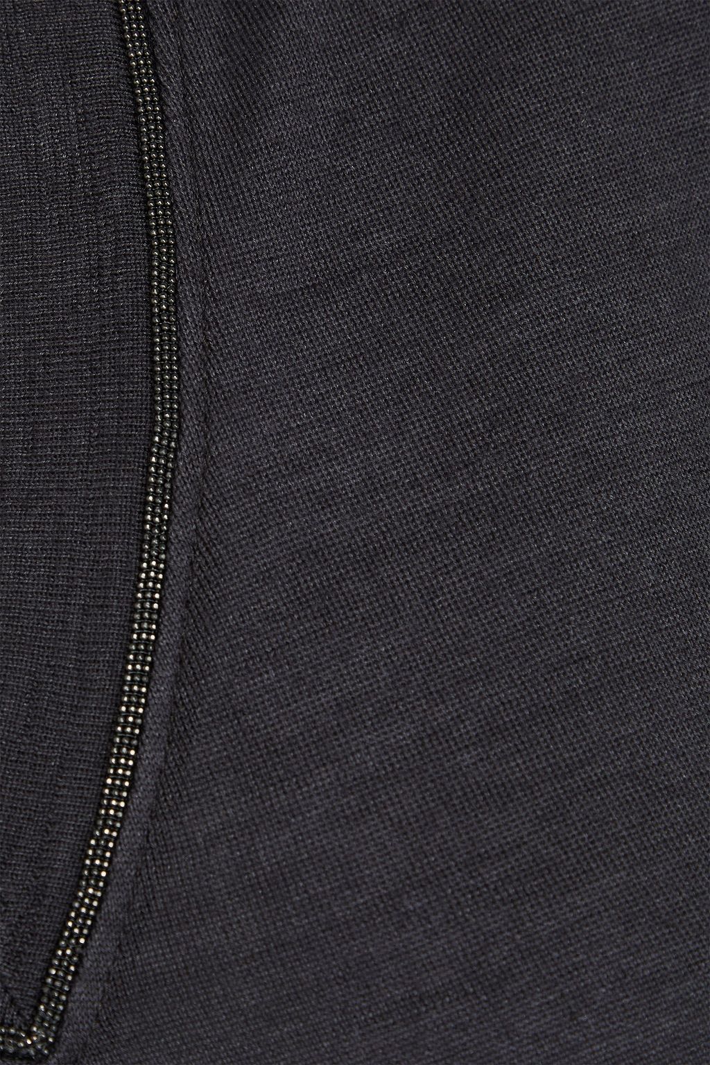 BRUNELLO CUCINELLI Bead-embellished cashmere and silk-blend top