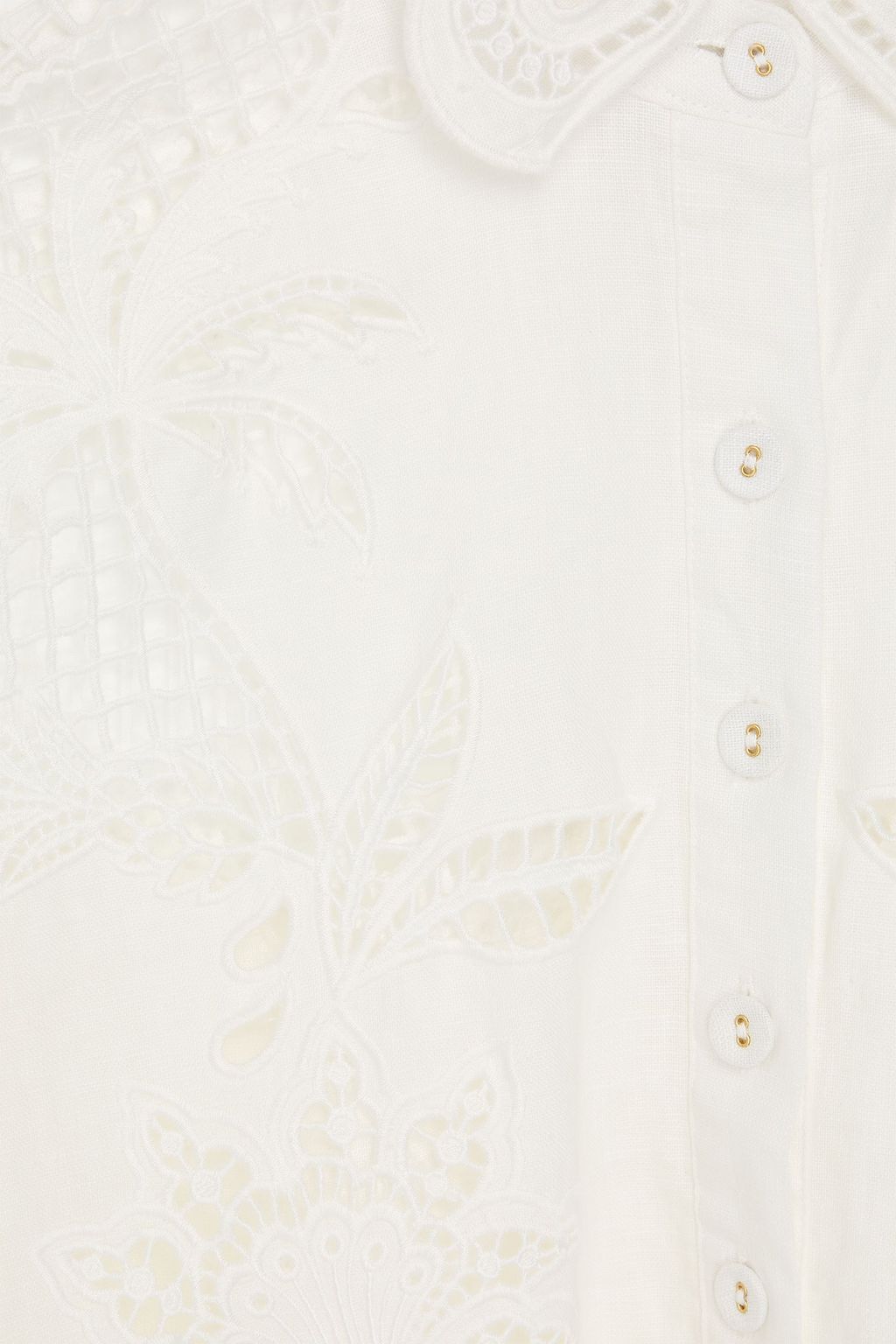 FARM RIO Embroidered linen shirt