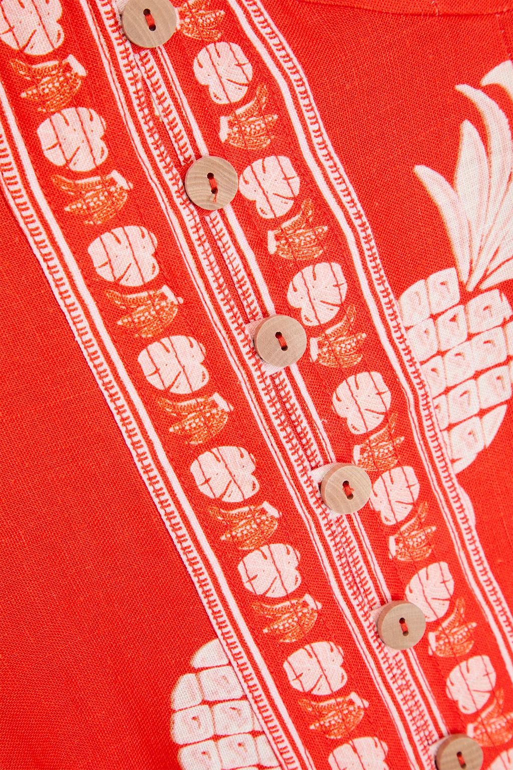 FARM RIO Minikleid aus Leinen mit floralem Print