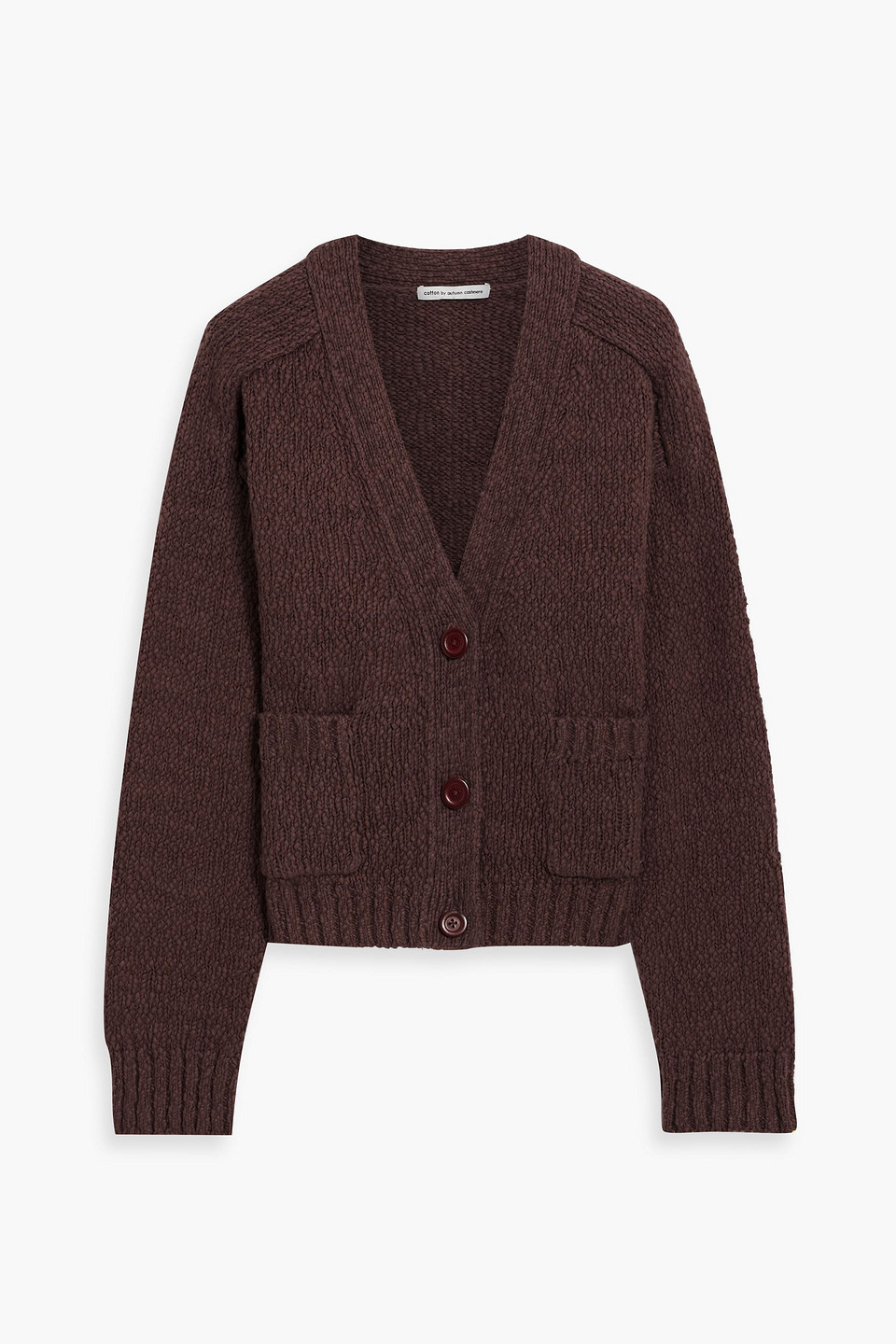 Cotton By Autumn Cashmere Cotton Cardigan In Brown