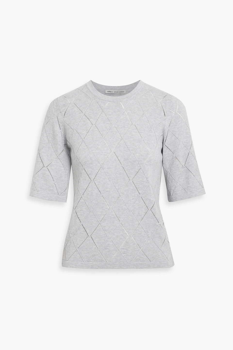 Pointelle-knit cotton top