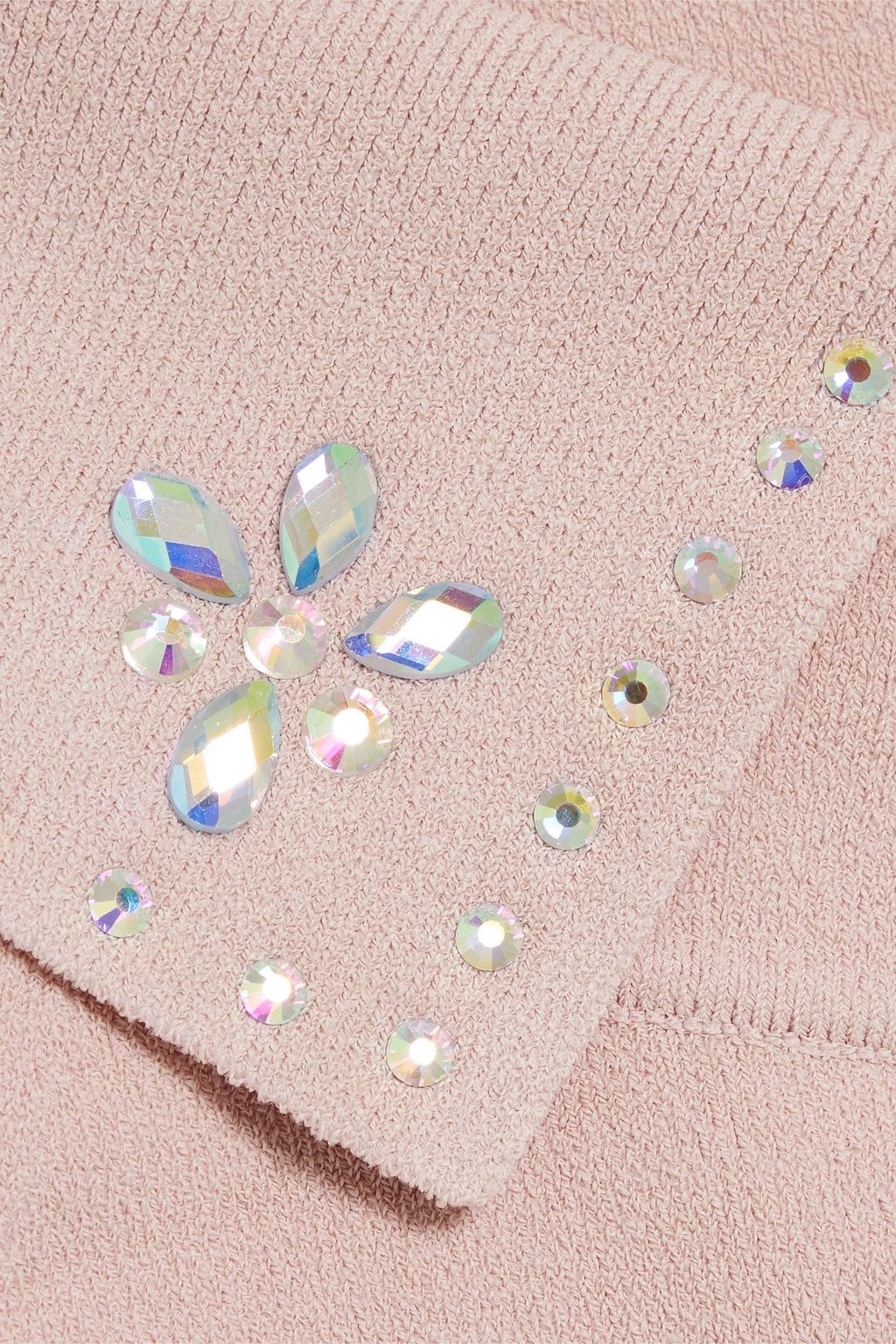 AUTUMN CASHMERE Crystal-embellished stretch-knit top