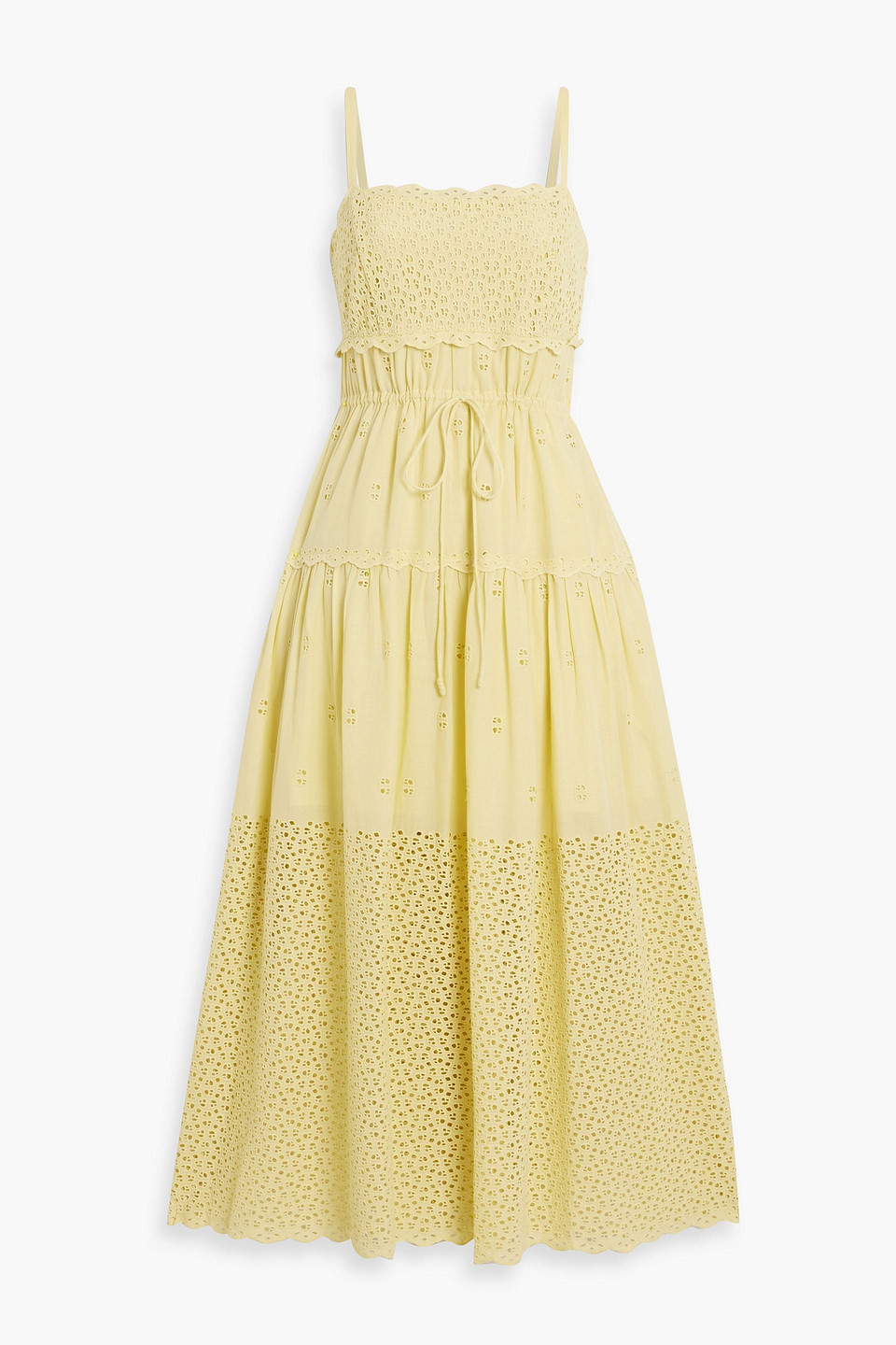 Ulla Johnson Isadore Broderie Anglaise Cotton Midi Dress