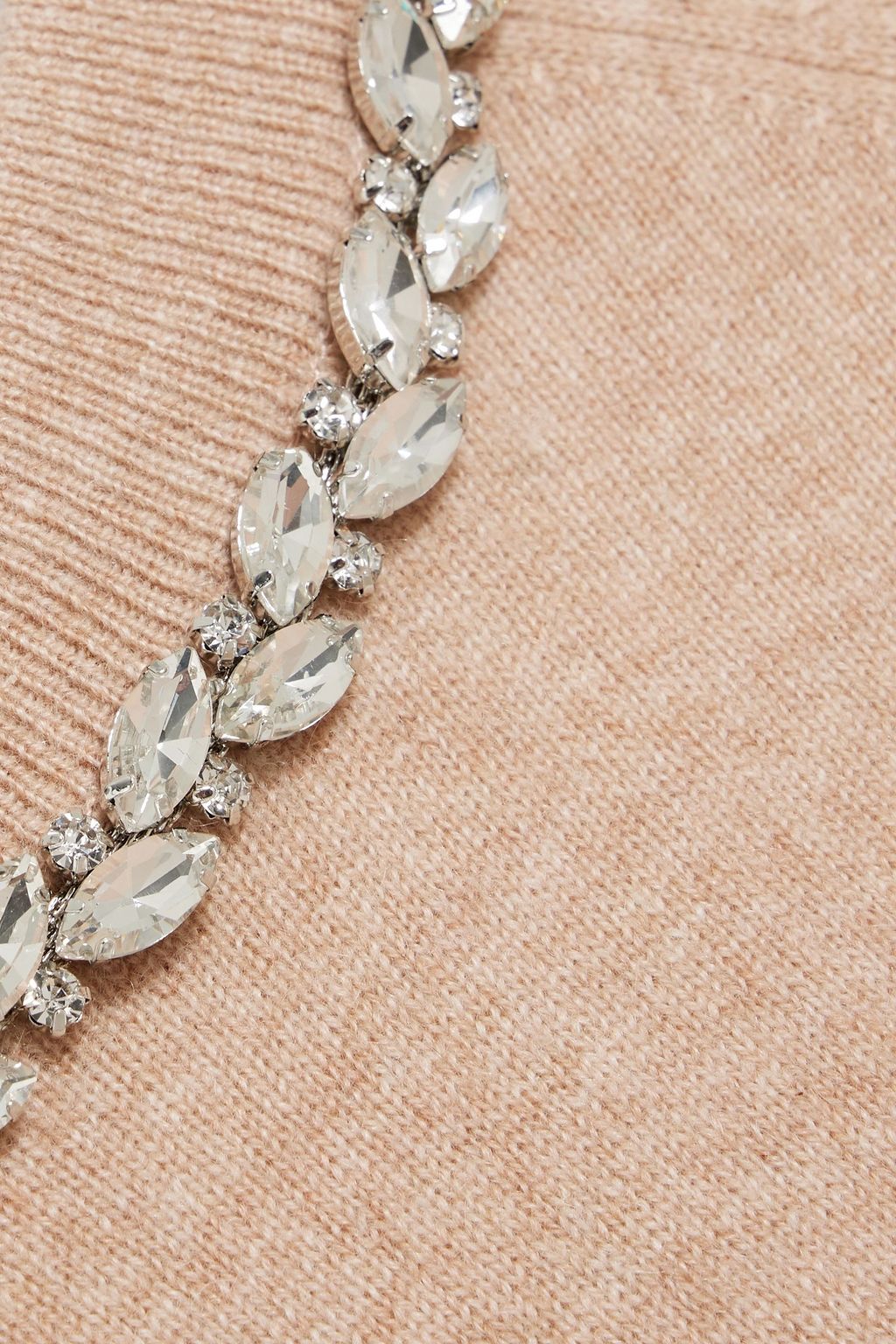 AUTUMN CASHMERE Crystal-embellished cashmere sweater