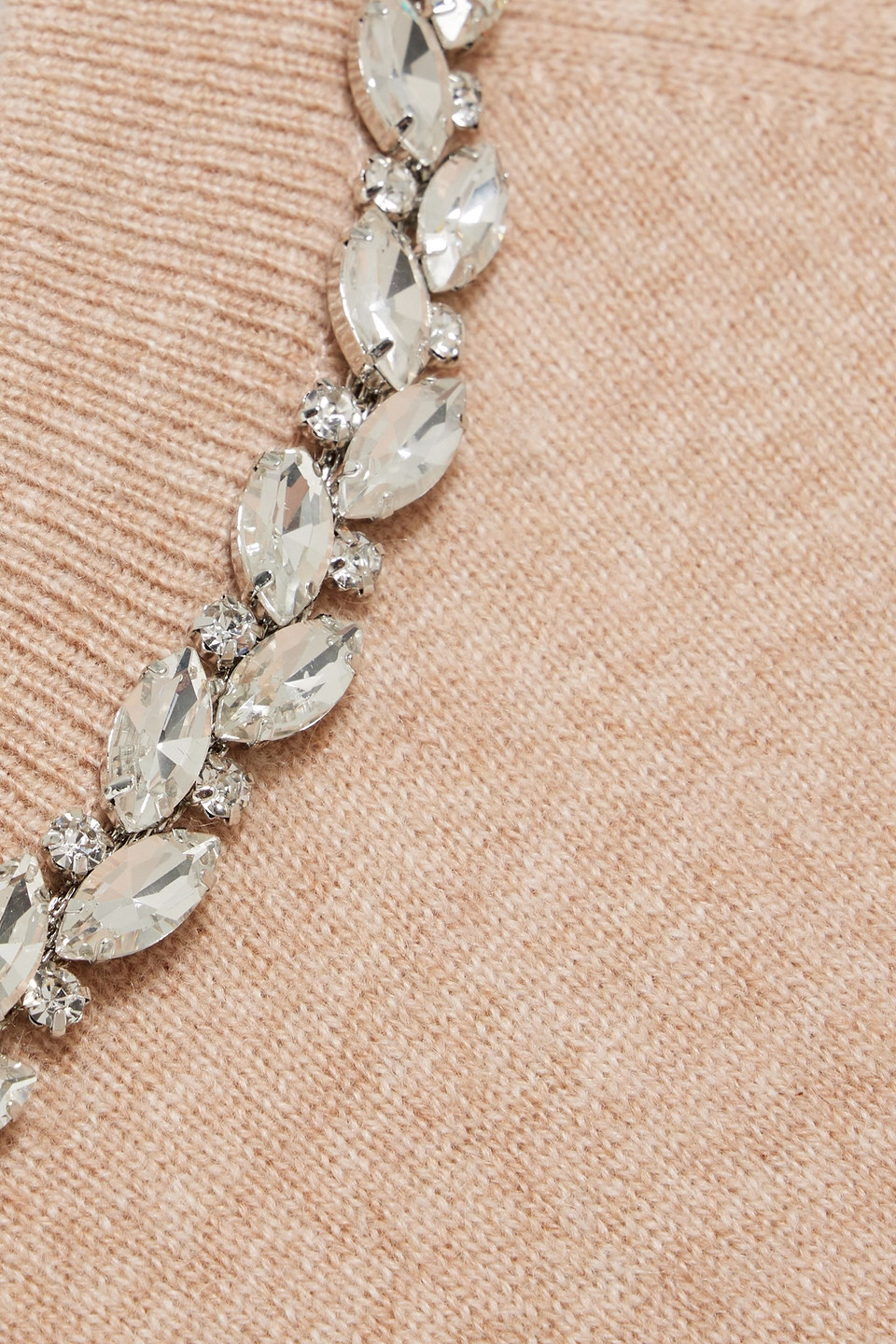 Autumn Cashmere Crystal-embellished Cashmere Sweater In Neutral