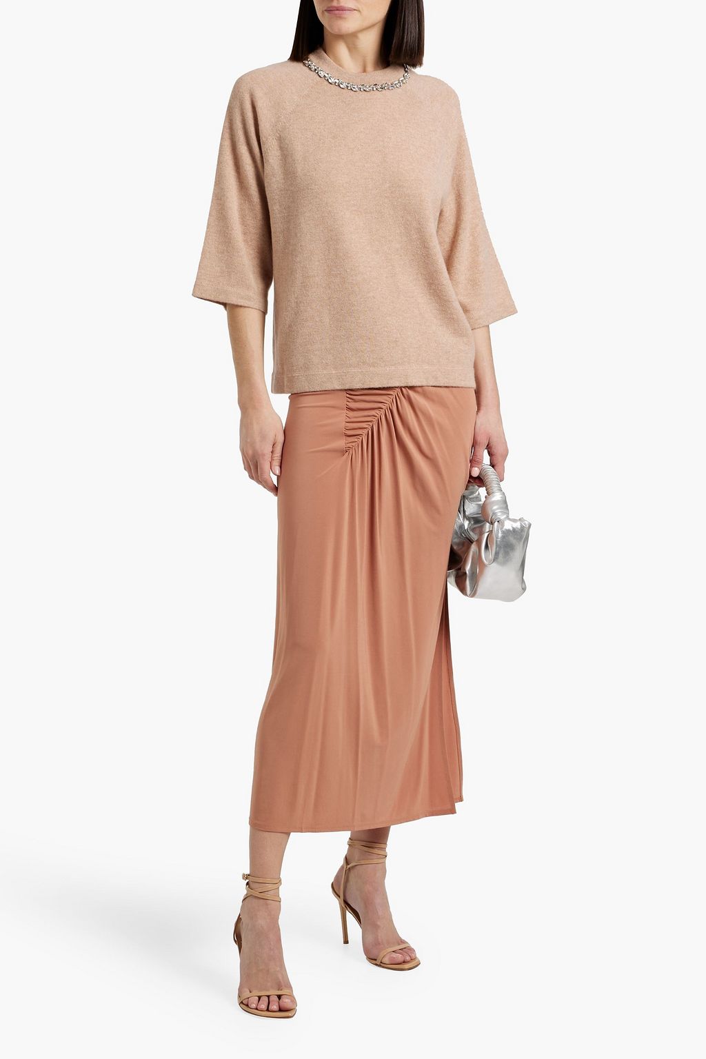 AUTUMN CASHMERE Crystal-embellished cashmere sweater
