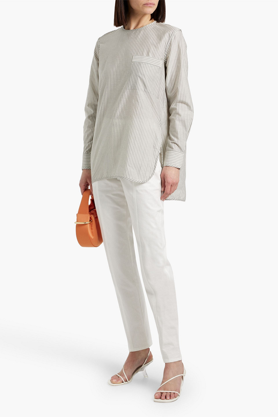 Ulla Johnson Sabine Striped Cotton And Silk-blend Tunic