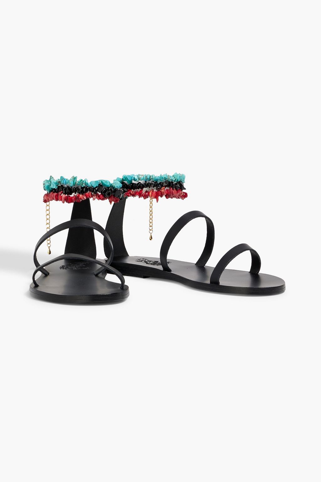 ANCIENT GREEK SANDALS Smirni embellished leather sandals