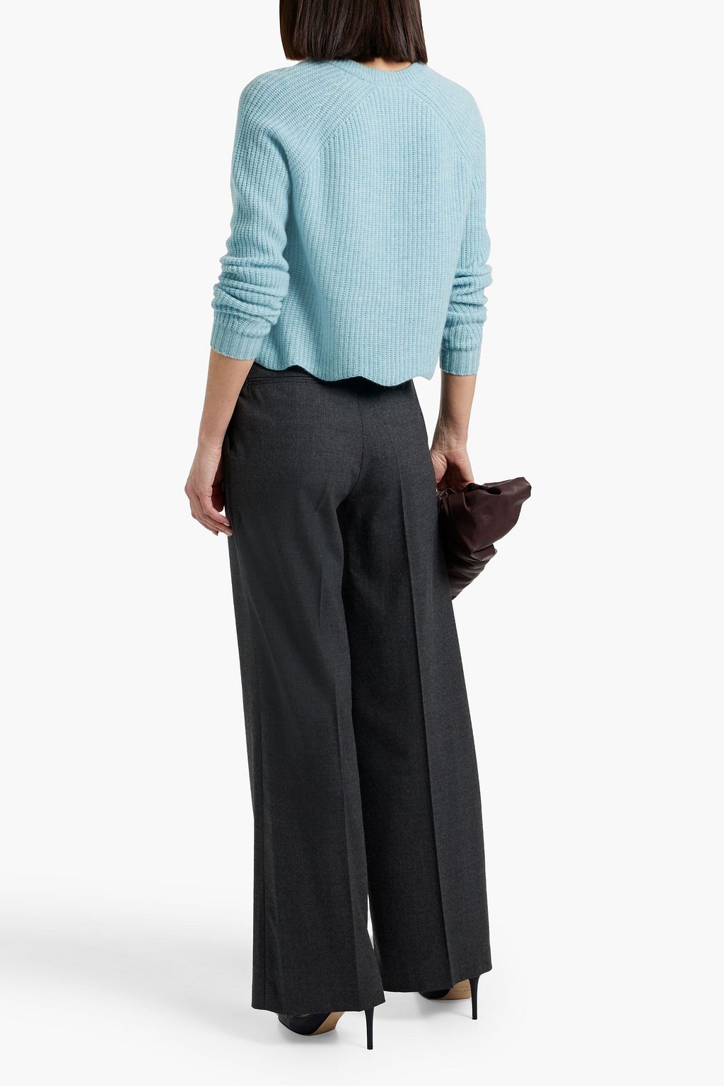 AUTUMN CASHMERE Scalloped cashmere sweater