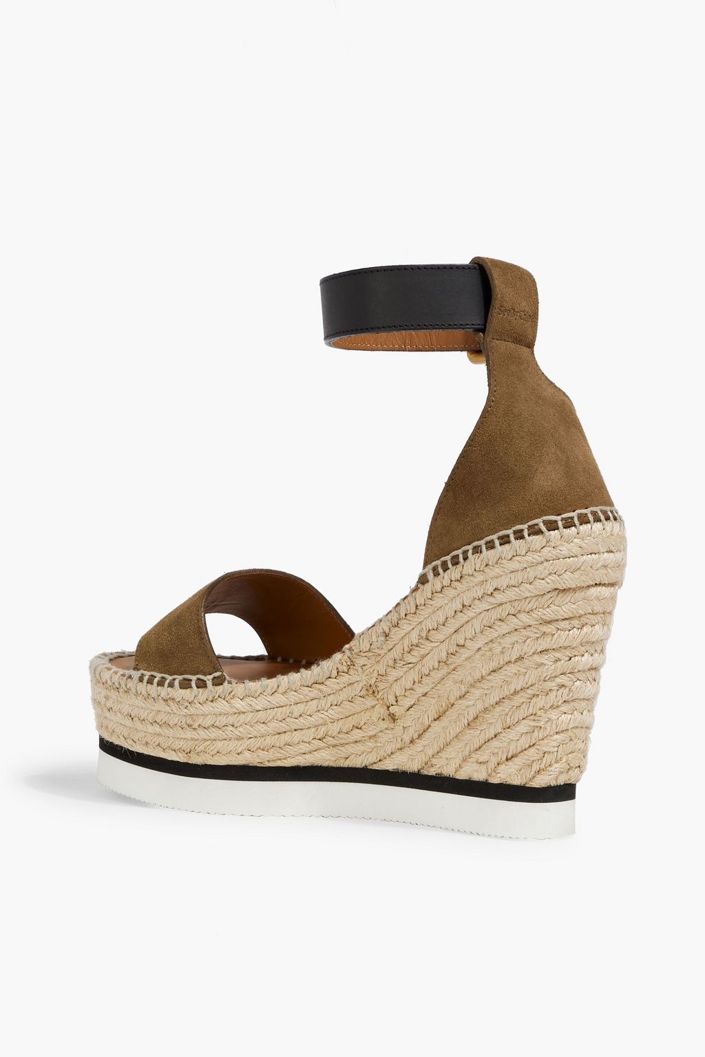 SEE BY CHLOÉ Glyn suede and leather espadrille wedge sandals