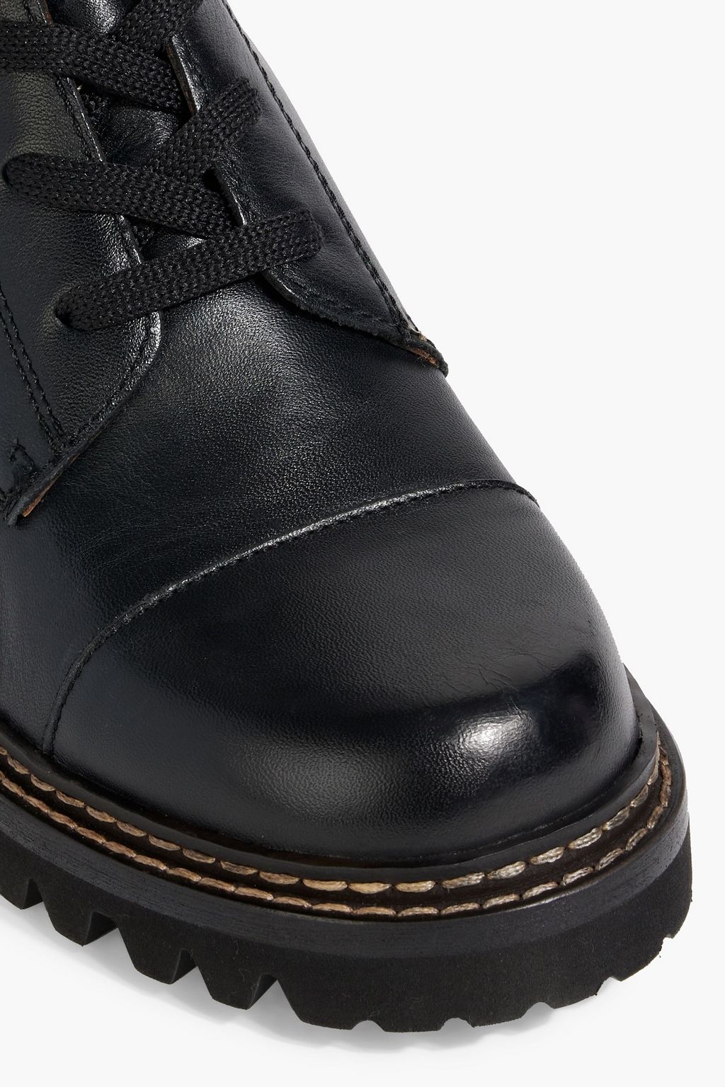 SEE BY CHLOÉ Mallory buckled leather combat boots