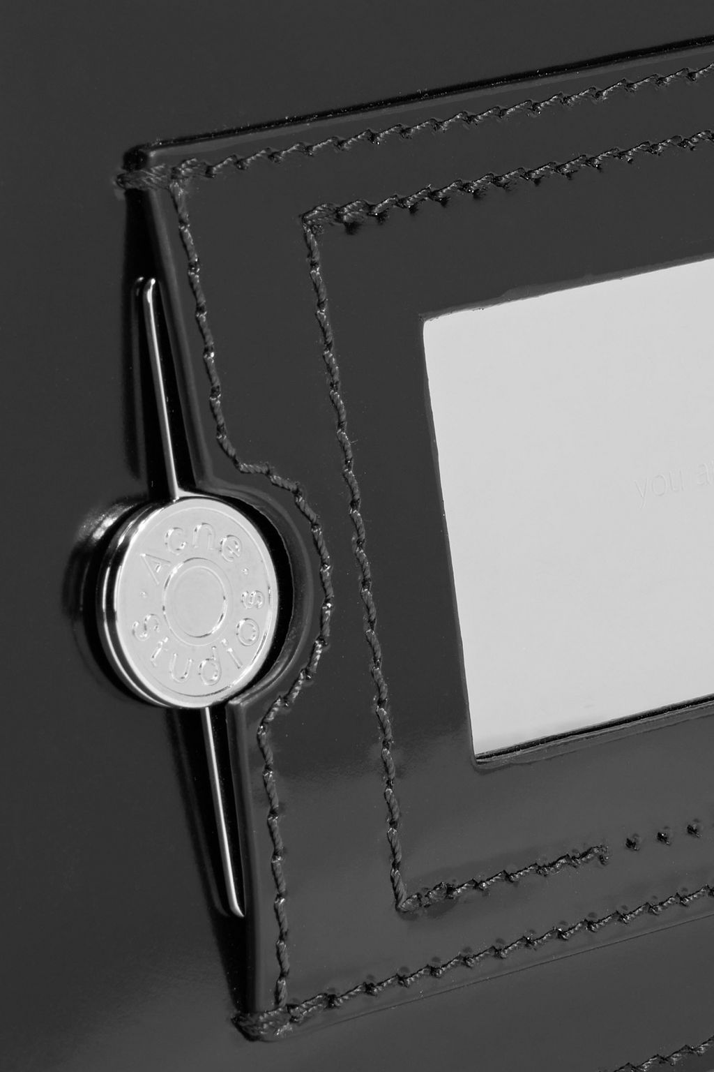 ACNE STUDIOS Platt mini embellished patent-leather shoulder bag