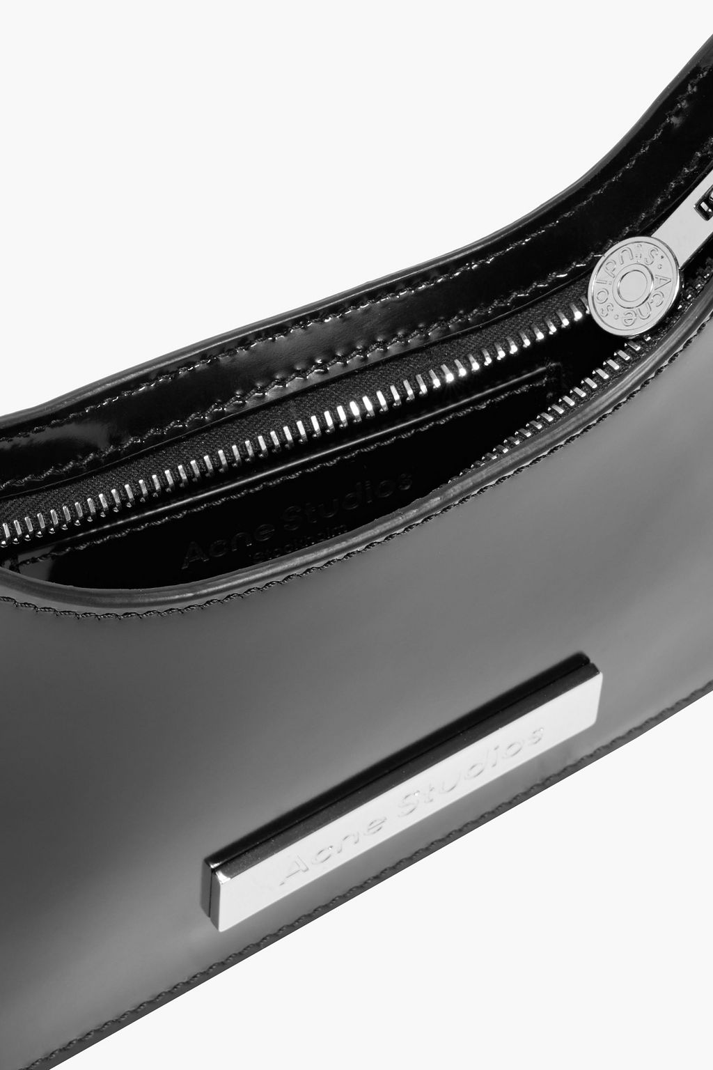 ACNE STUDIOS Platt mini embellished patent-leather shoulder bag